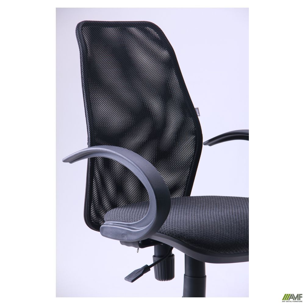 Фото 5 - Кресло Oxi/АМФ-5 сиденье Квадро-02/спинка Сетка черная 