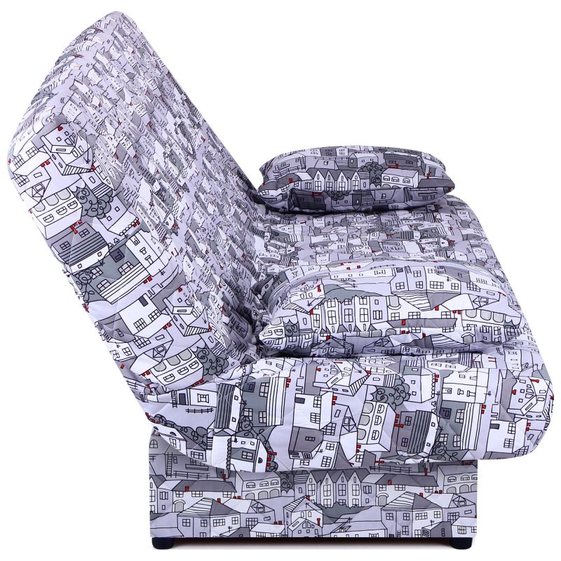 Фото 3 - Диван-кровать Ньюс механизм клик-кляк City gray с двумя подушками 