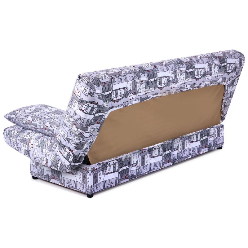Фото 5 - Диван-кровать Ньюс механизм клик-кляк City gray с двумя подушками 