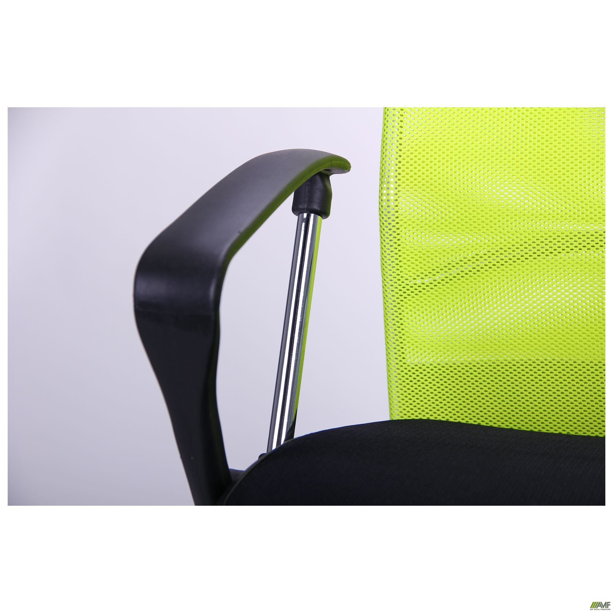 Фото 11 - Кресло АЭРО HB Line Color сиденье Сетка чёрная,Неаполь N-20/спинка Сетка салатовая, вст.Неаполь N-20 