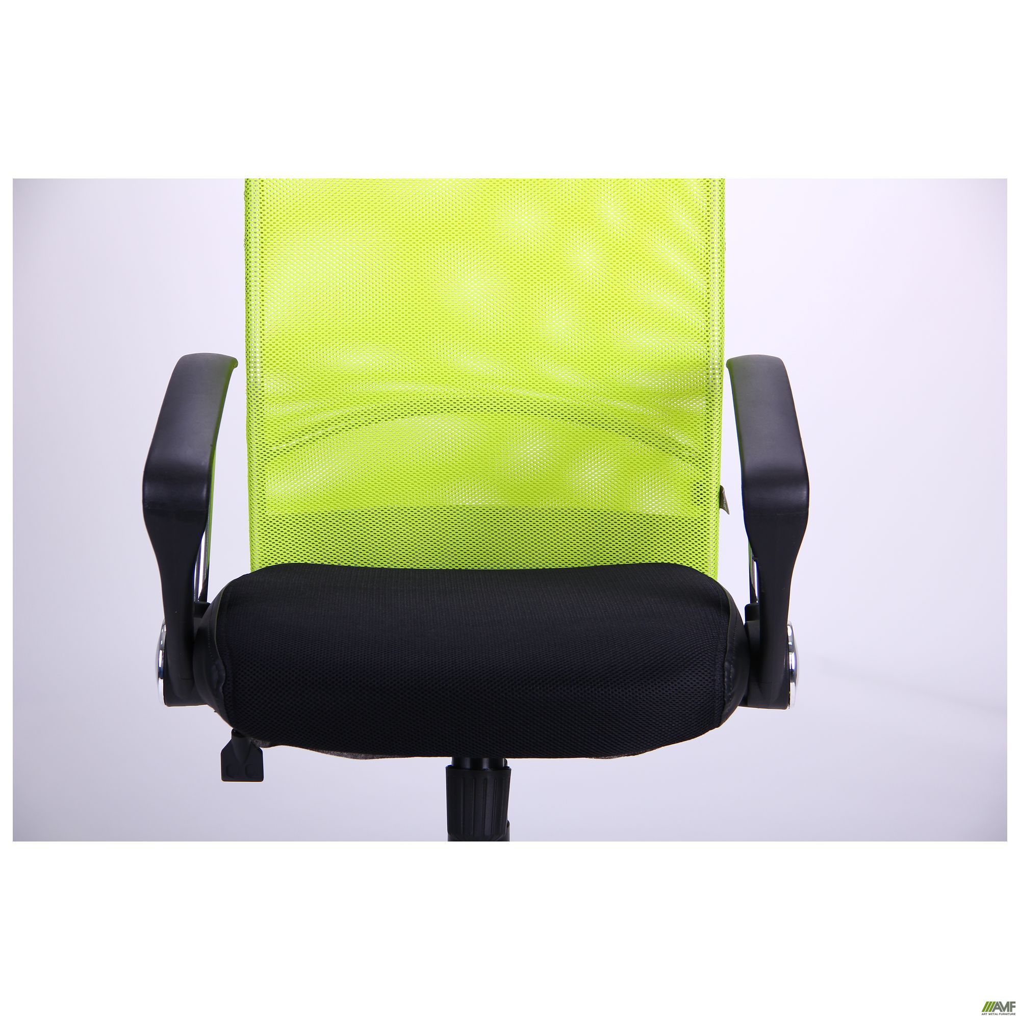 Фото 7 - Кресло АЭРО HB Line Color сиденье Сетка чёрная,Неаполь N-20/спинка Сетка салатовая, вст.Неаполь N-20 