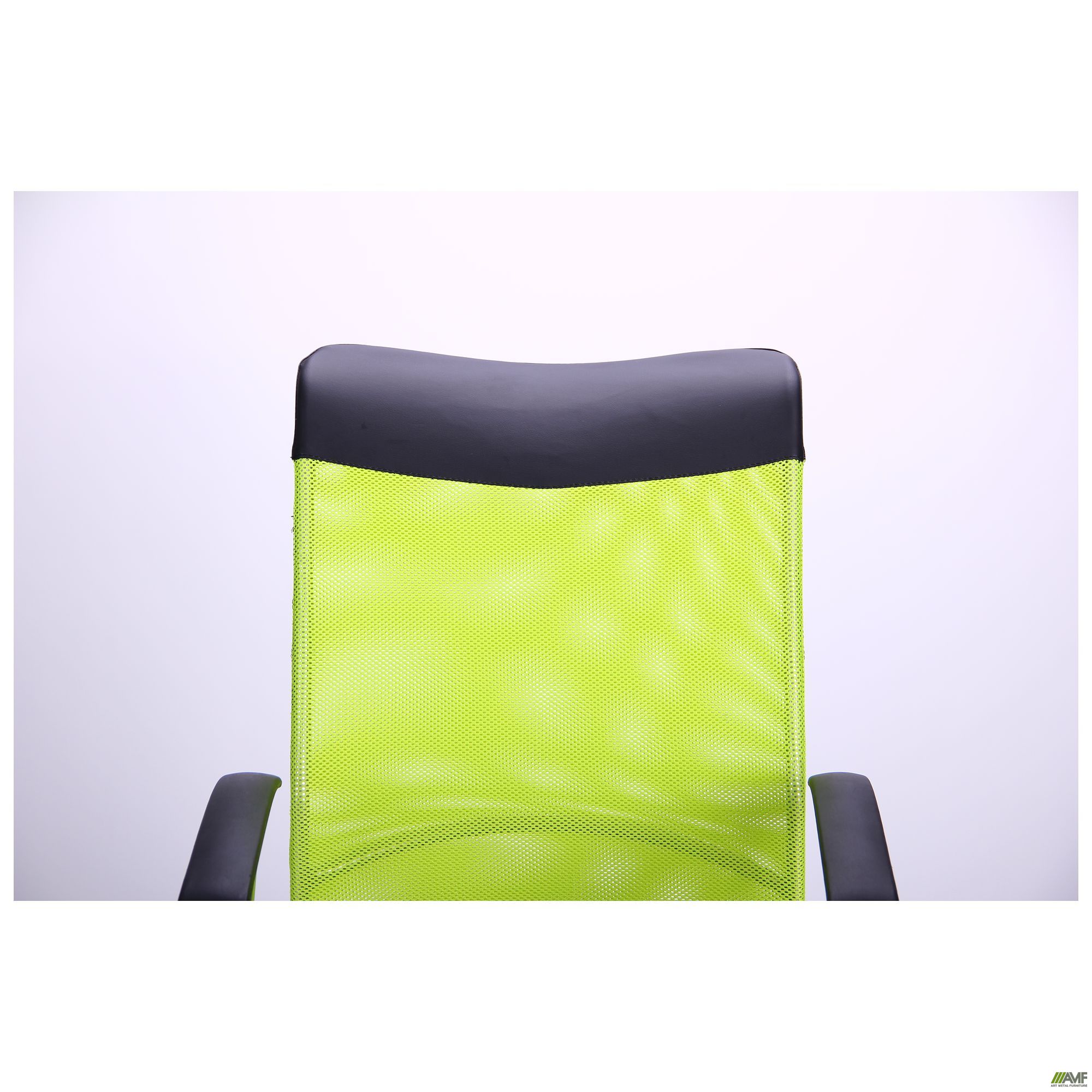 Фото 8 - Кресло АЭРО HB Line Color сиденье Сетка чёрная,Неаполь N-20/спинка Сетка салатовая, вст.Неаполь N-20 
