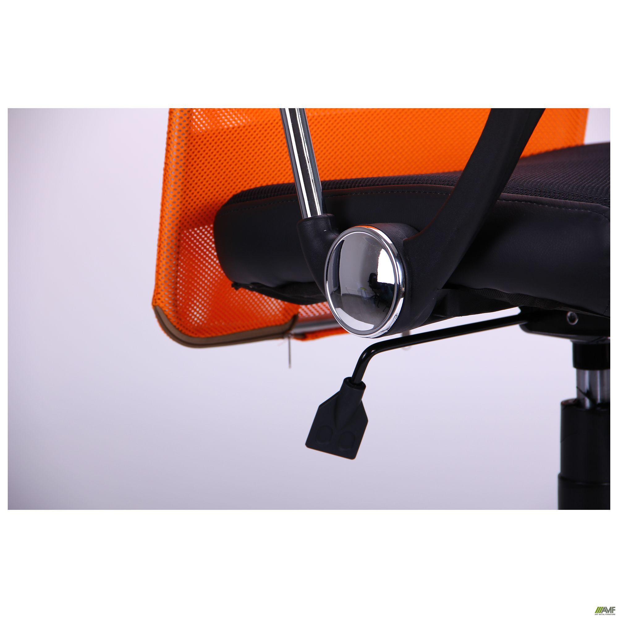 Фото 14 - Кресло АЭРО HB Line Color сиденье Сетка чёрная,Неаполь N-20/спинка Сетка оранжевая, вст.Неаполь N-20 