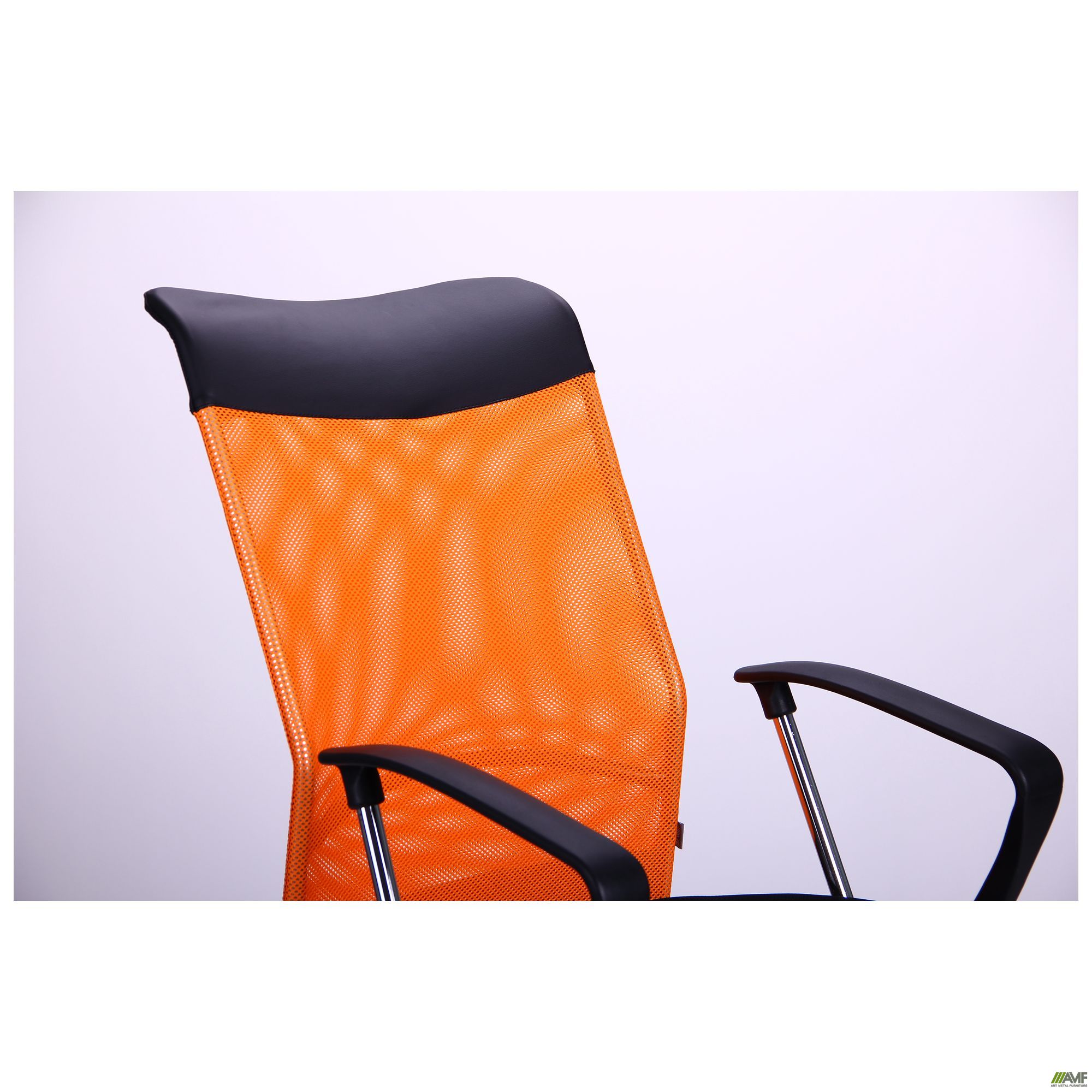 Фото 6 - Кресло АЭРО HB Line Color сиденье Сетка чёрная,Неаполь N-20/спинка Сетка оранжевая, вст.Неаполь N-20 