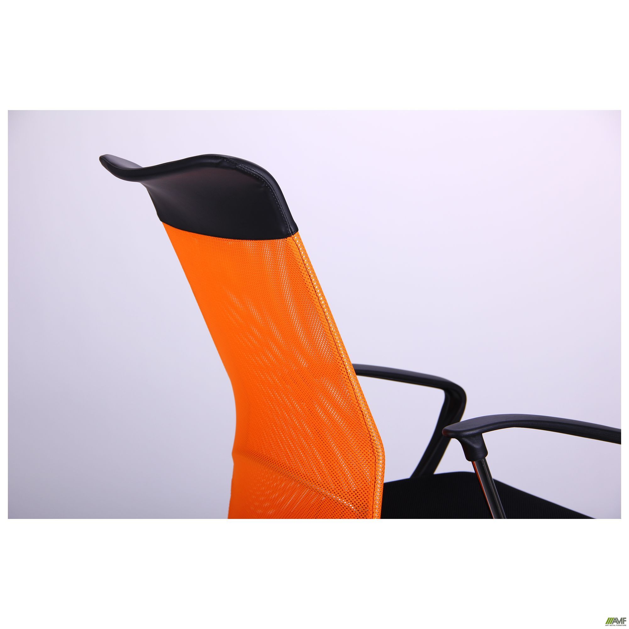 Фото 7 - Кресло АЭРО HB Line Color сиденье Сетка чёрная,Неаполь N-20/спинка Сетка оранжевая, вст.Неаполь N-20 