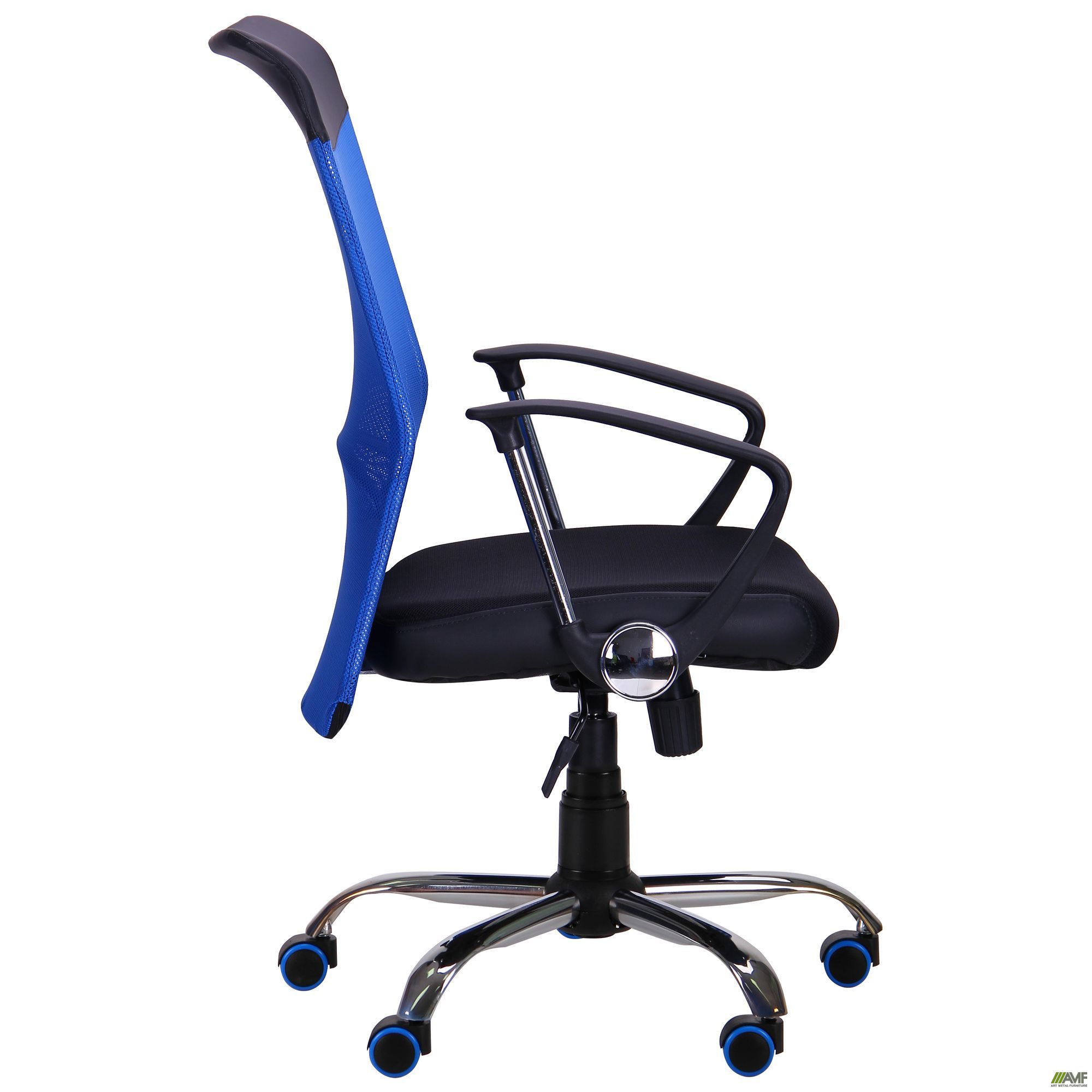 Фото 4 - Кресло АЭРО HB Line Color сиденье Сетка чёрная,Неаполь N-20/спинка Сетка синяя, вставка Неаполь N-20 