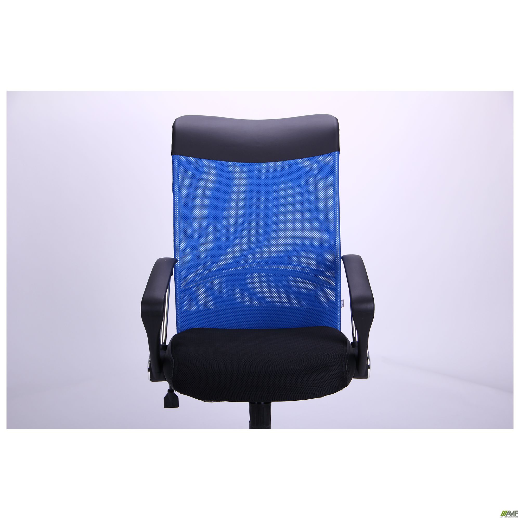 Фото 6 - Кресло АЭРО HB Line Color сиденье Сетка чёрная,Неаполь N-20/спинка Сетка синяя, вставка Неаполь N-20 