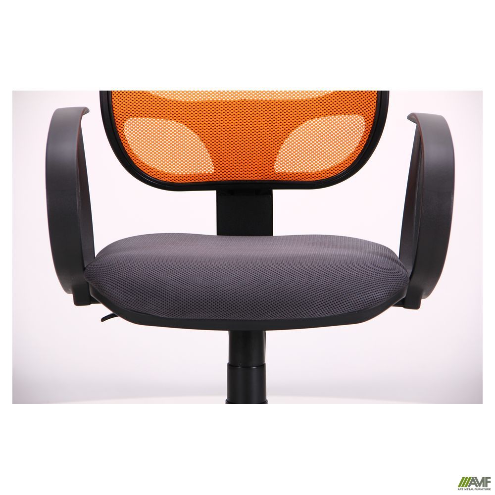 Фото 7 - Кресло Бит Color/АМФ-8 сиденье Сетка серая/спинка Сетка оранжевая 