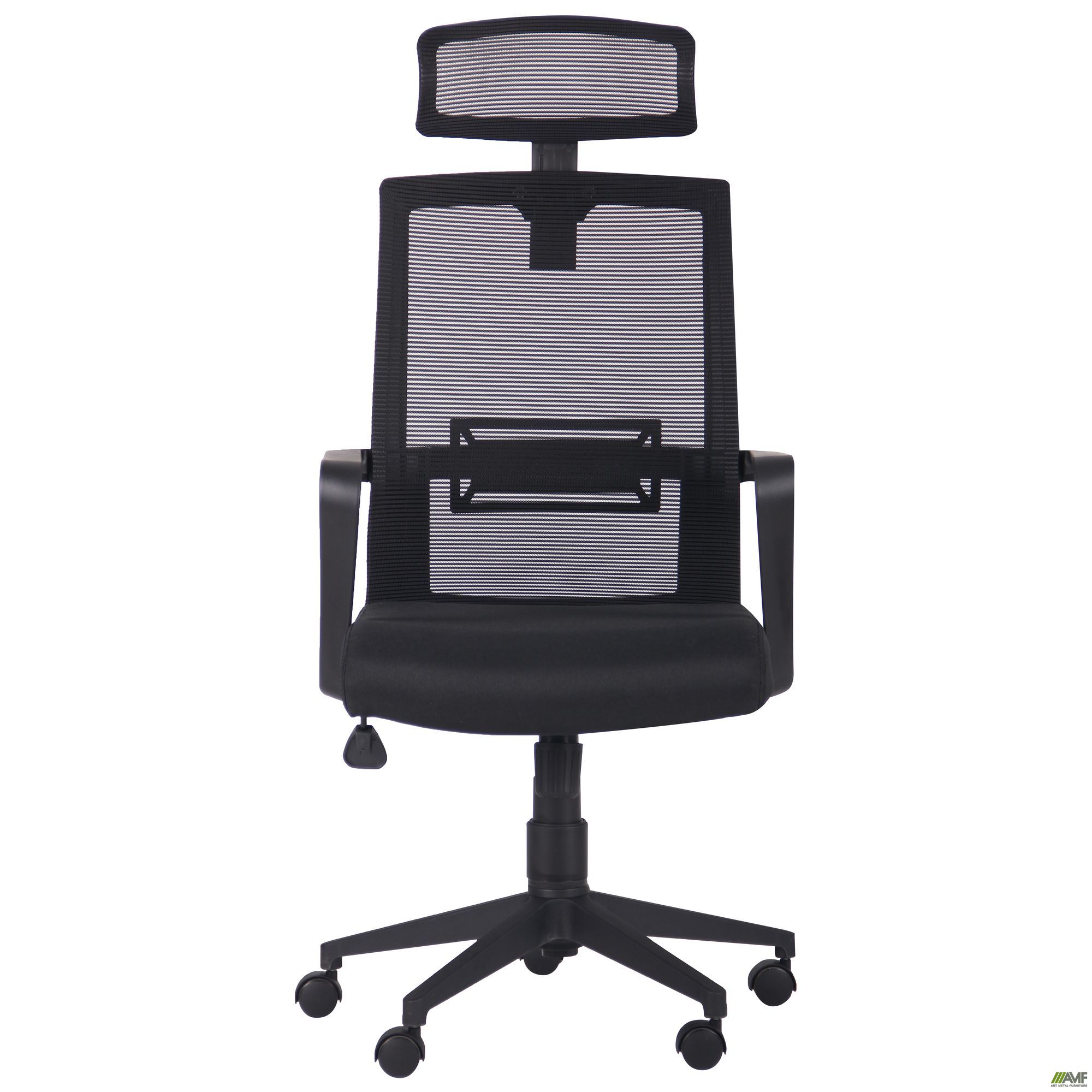 Фото 3 - Кресло Neon HR сиденье Саванна nova Black 19/спинка Сетка черная 