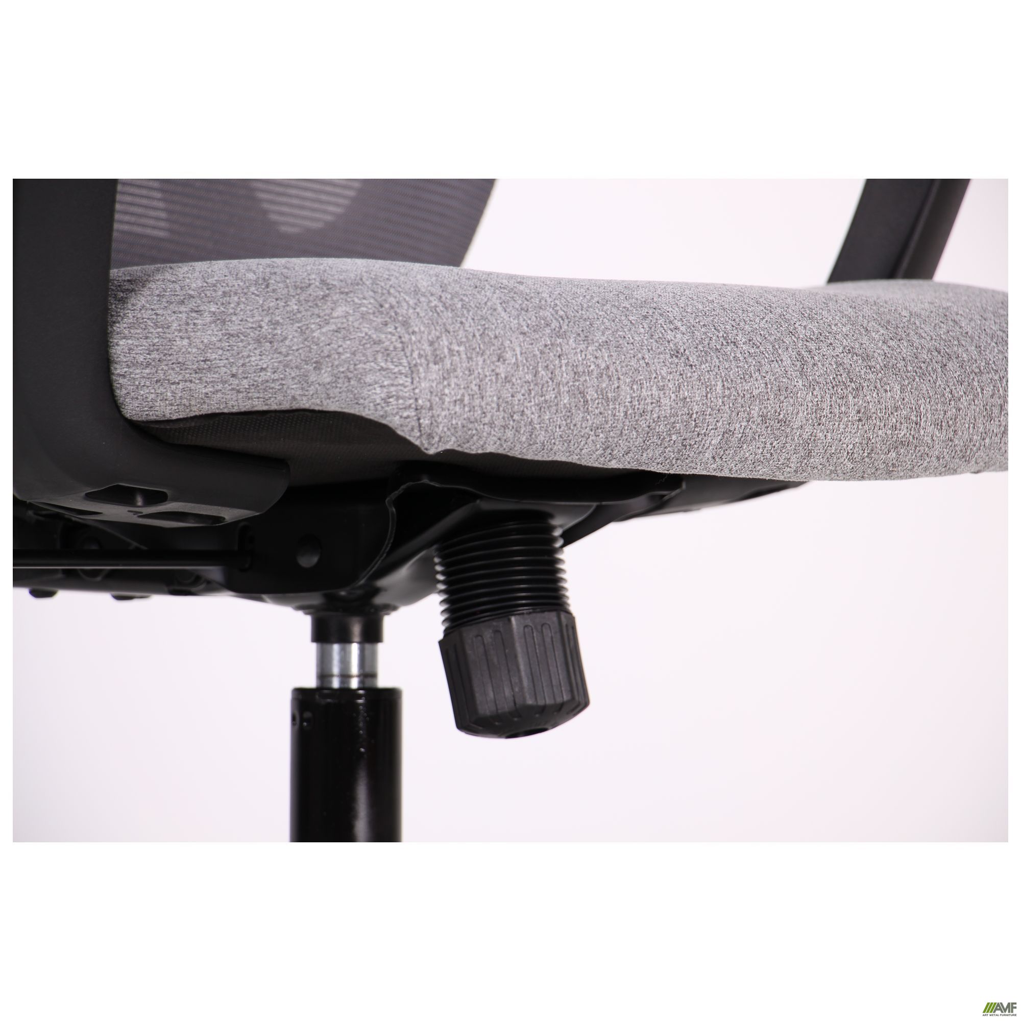 Фото 12 - Кресло Nickel Black сиденье Сидней-20/спинка Сетка SL-16 серая 