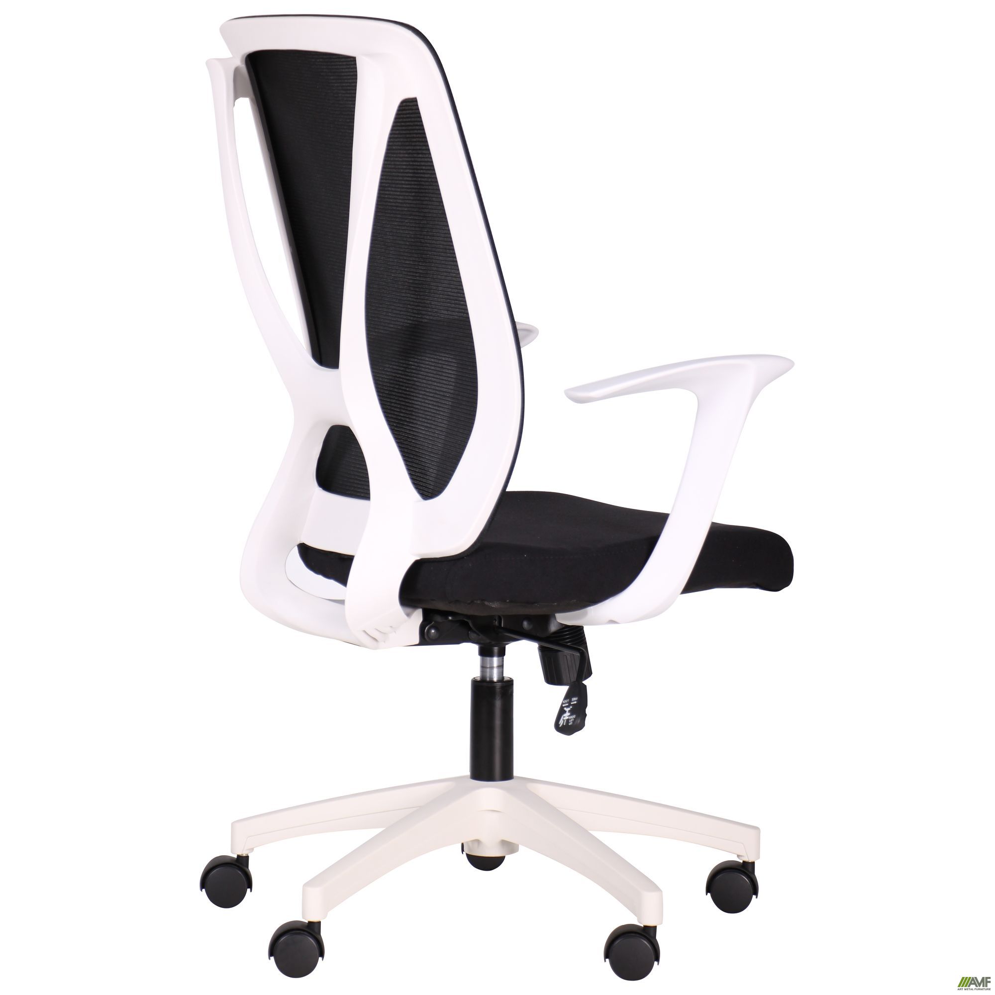 Фото 5 - Кресло Nickel White сиденье Сидней-07/спинка Сетка SL-00 черная 