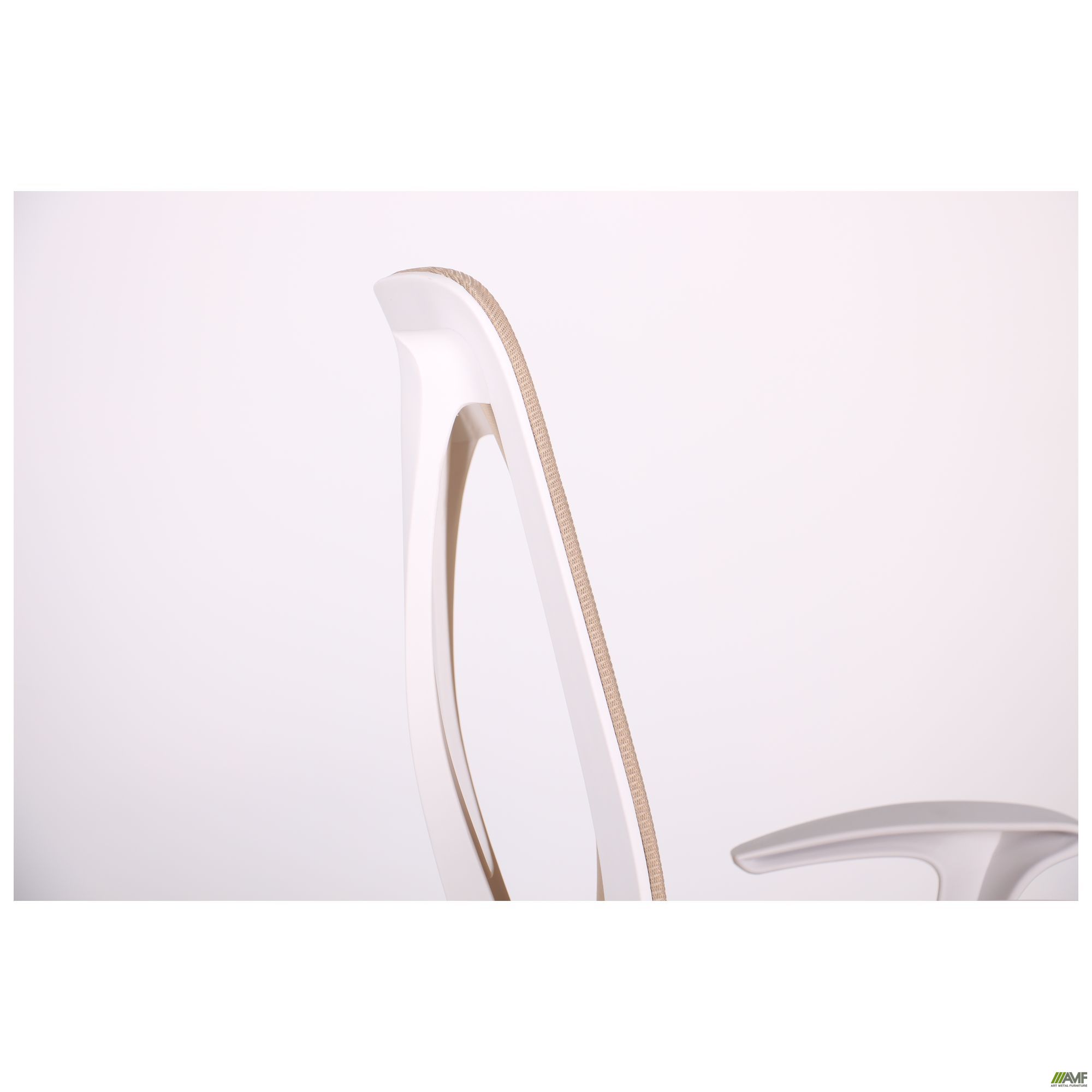 Фото 11 - Кресло Nickel White сиденье Сидней-09/спинка Сетка SL-02 беж 