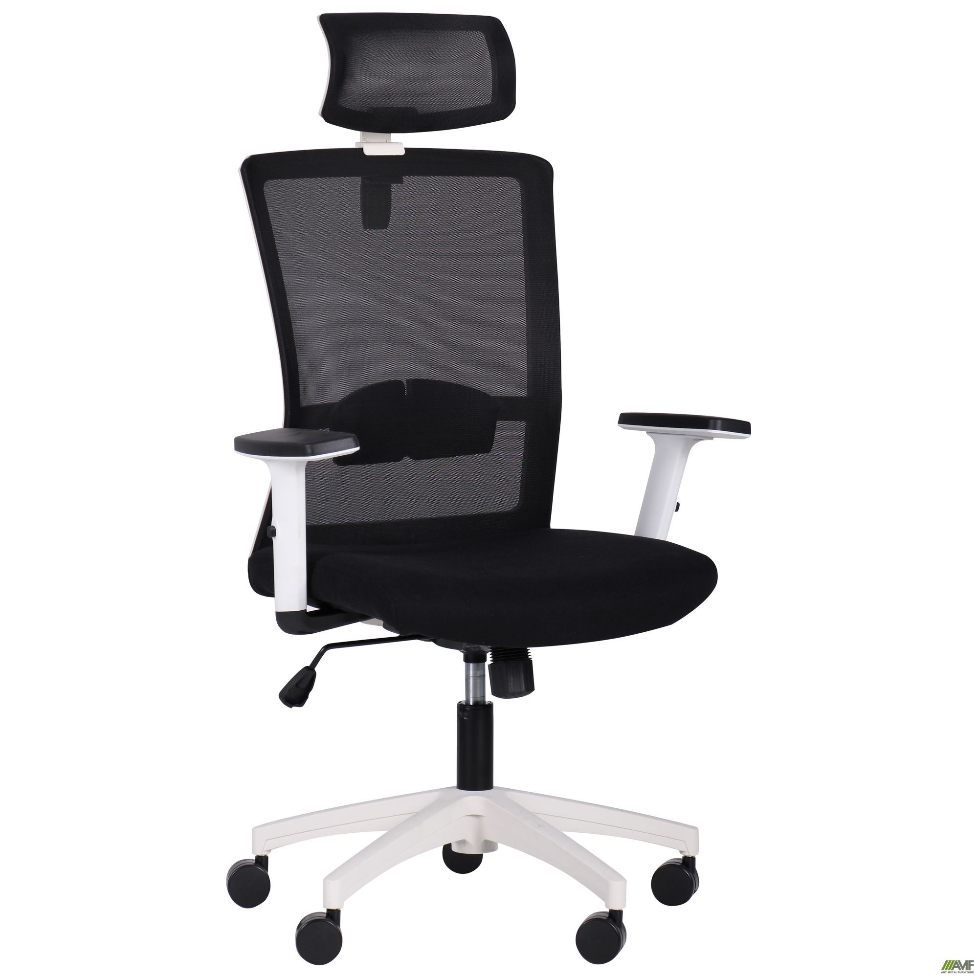 Фото 2 - Кресло Uran White HR сиденье Сидней-07/спинка Сетка HY-100 черная 
