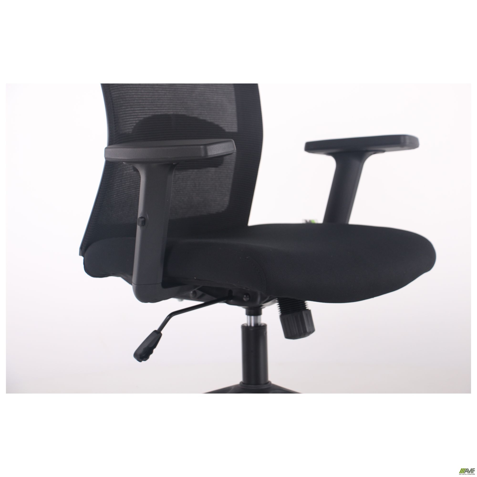 Фото 12 - Кресло Uran Black HR сиденье Нест-01 черная/спинка Сетка SL-00 черная 