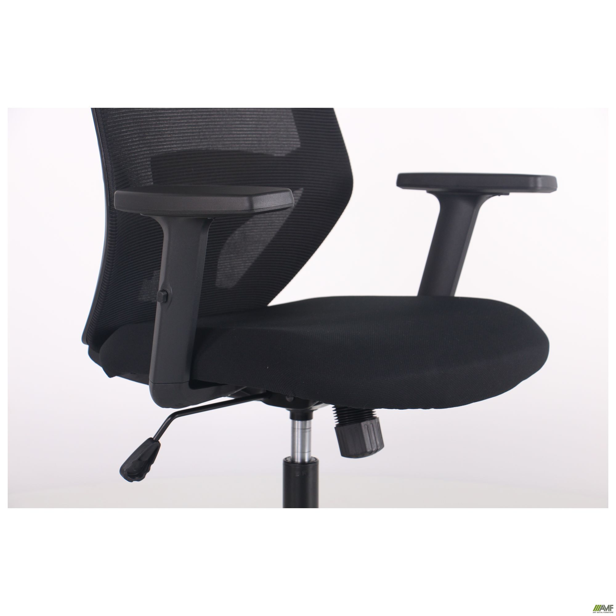 Фото 12 - Кресло Lead Black HR сиденье Нест-01 черная/спинка Сетка SL-00 черная 