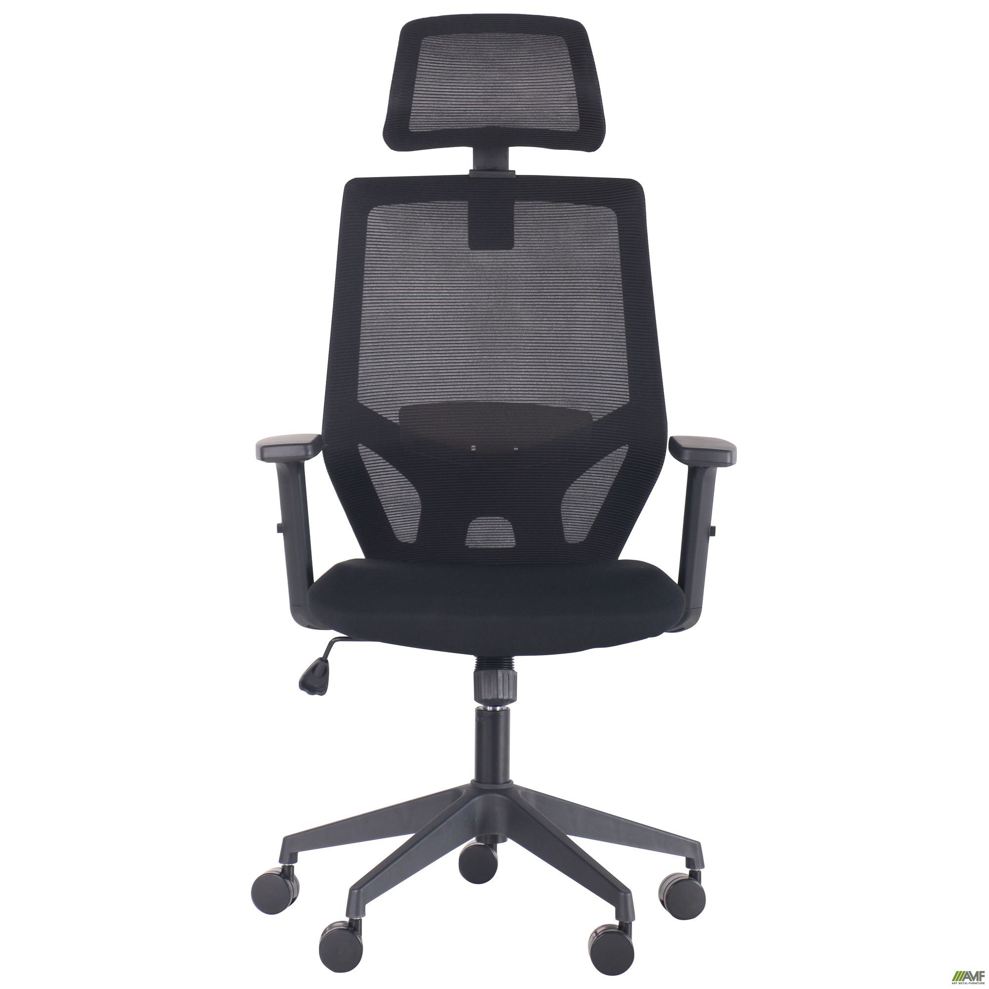 Фото 3 - Кресло Lead Black HR сиденье Нест-01 черная/спинка Сетка SL-00 черная 