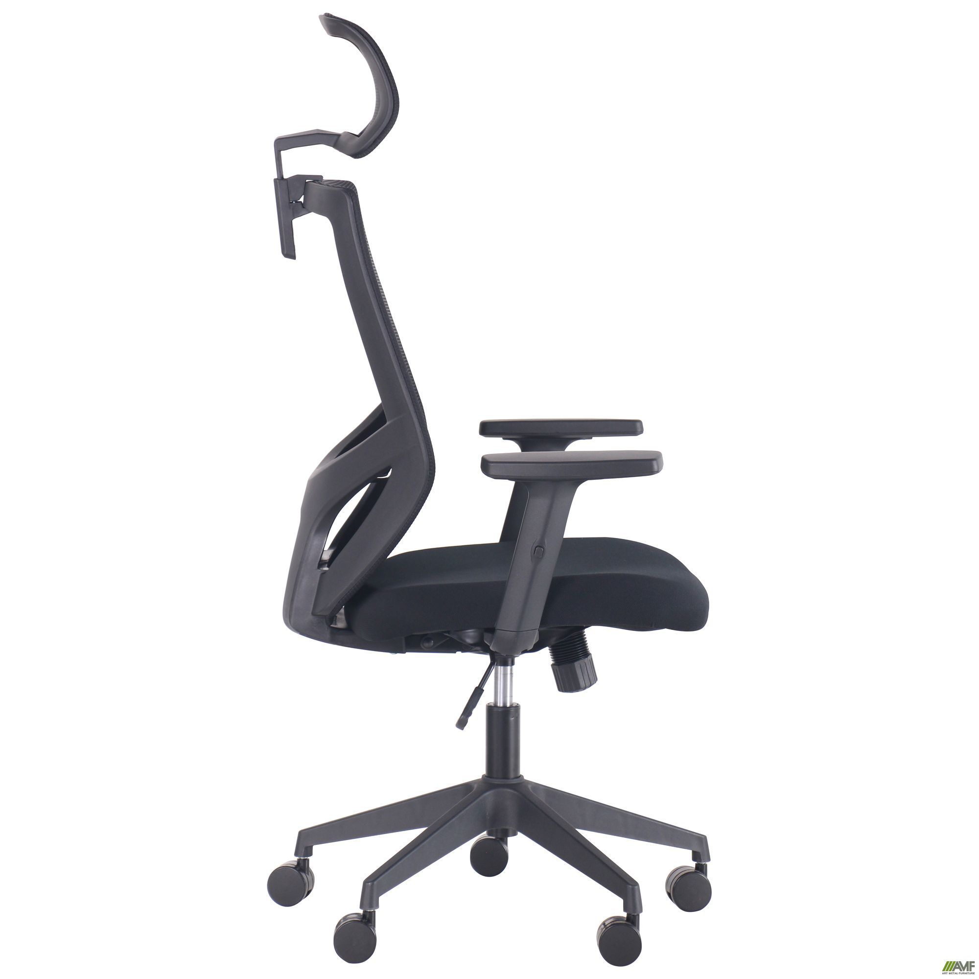 Фото 4 - Кресло Lead Black HR сиденье Нест-01 черная/спинка Сетка SL-00 черная 
