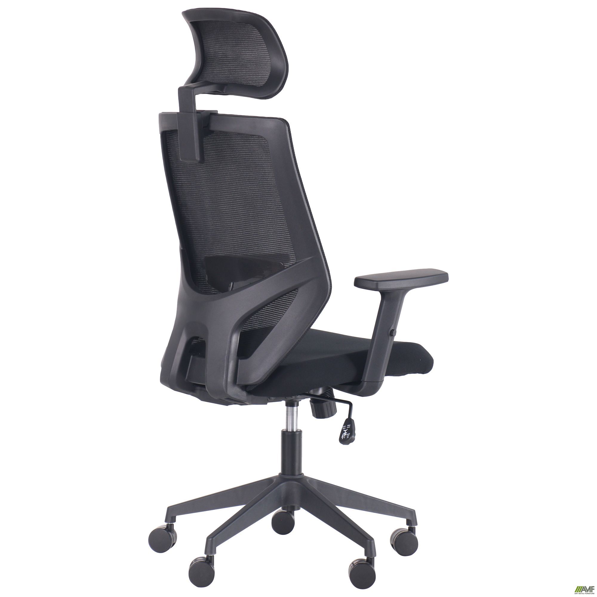 Фото 5 - Кресло Lead Black HR сиденье Нест-01 черная/спинка Сетка SL-00 черная 