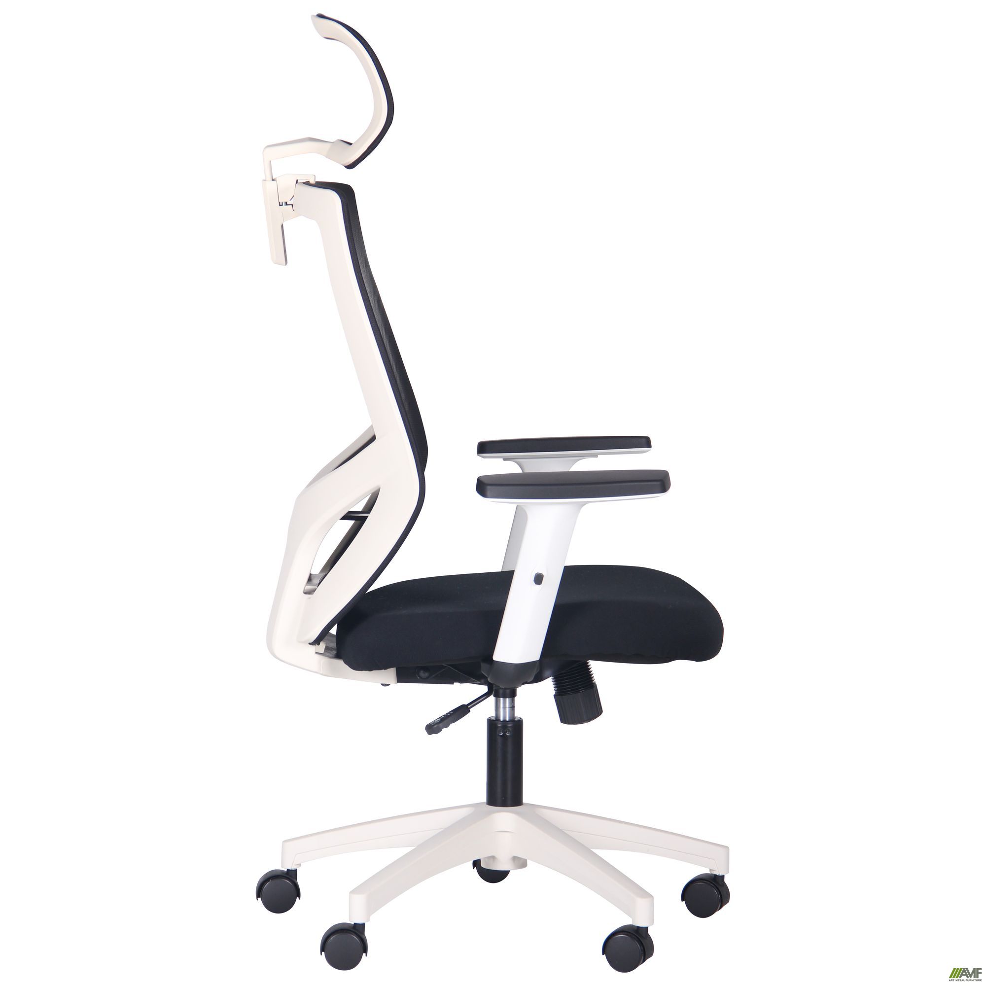 Фото 4 - Кресло Lead White HR сиденье Нест-01 черная/спинка Сетка HY-100 черная 