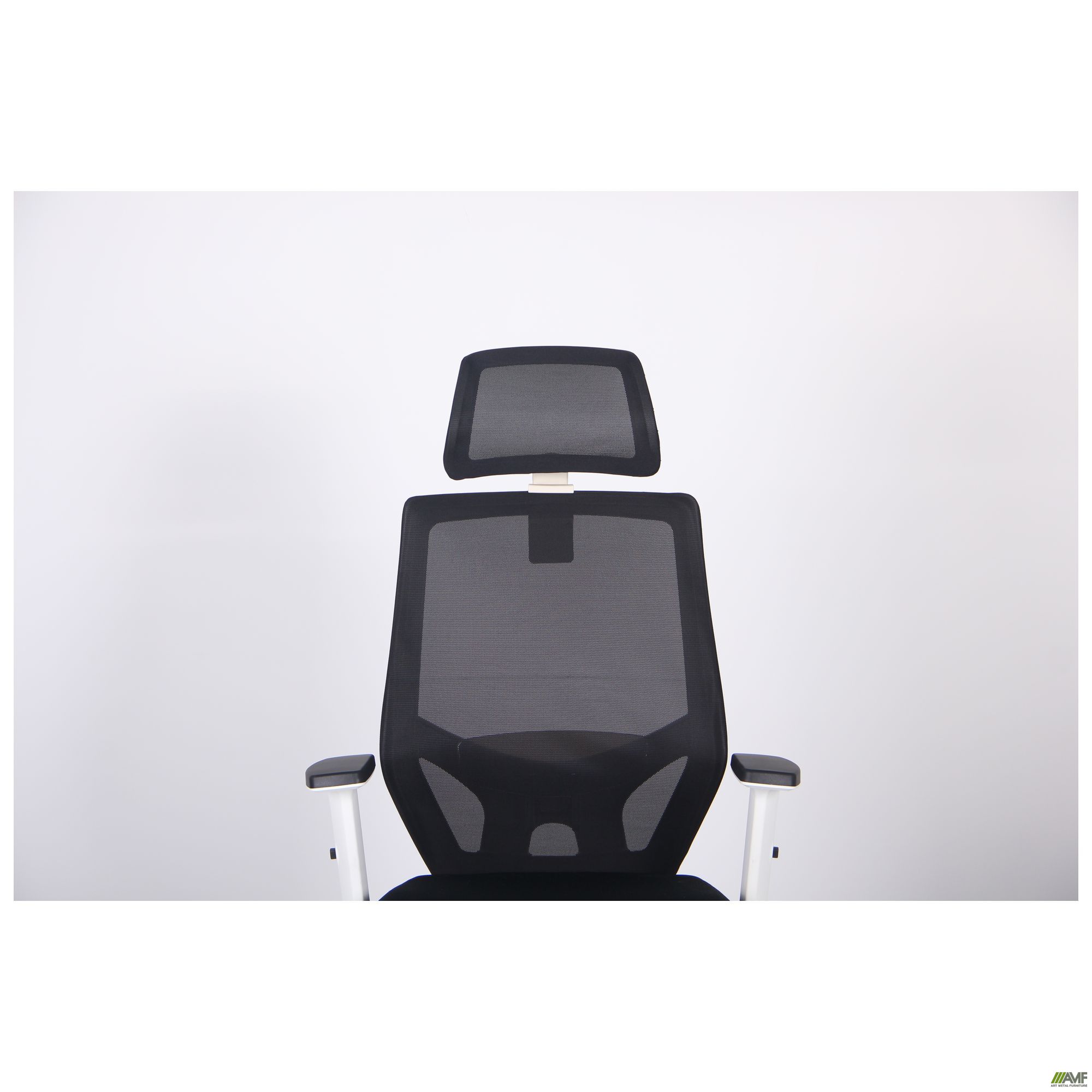 Фото 6 - Кресло Lead White HR сиденье Нест-01 черная/спинка Сетка HY-100 черная 