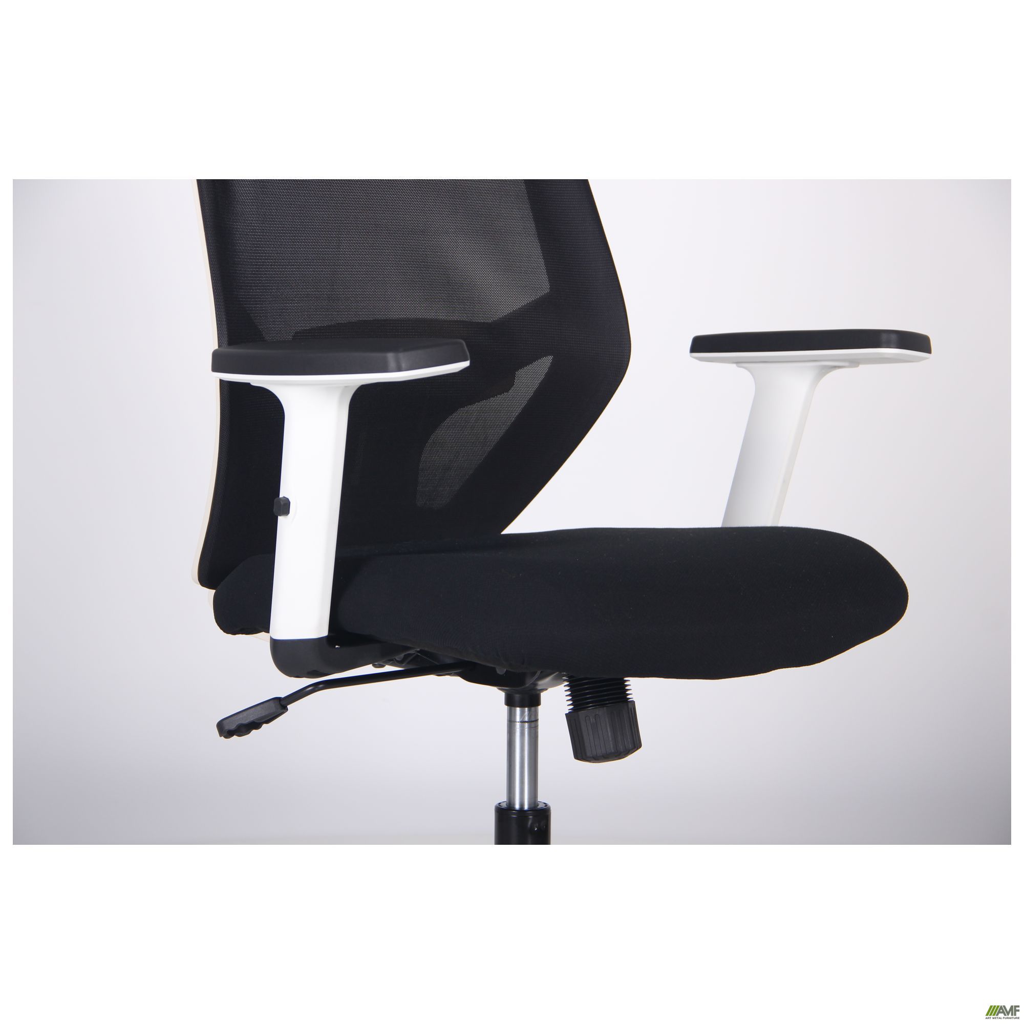 Фото 8 - Кресло Lead White HR сиденье Нест-01 черная/спинка Сетка HY-100 черная 