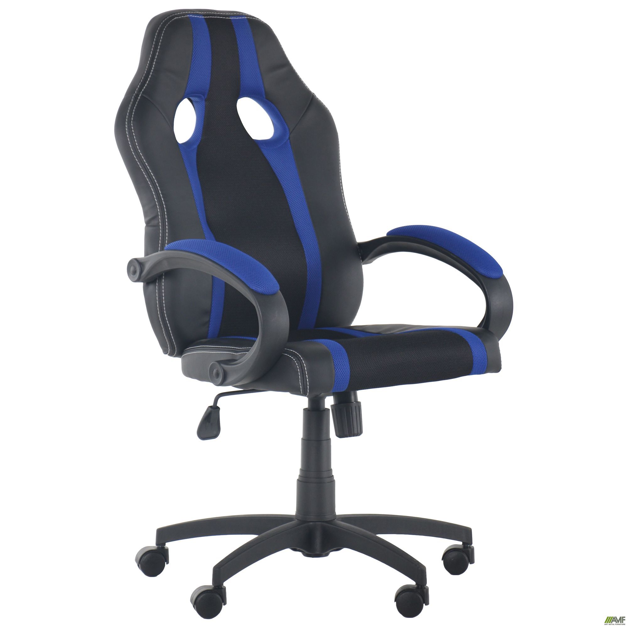 Фото 1 - Кресло Shift Неаполь N-20/Сетка черная, вставки Сетка синяя 