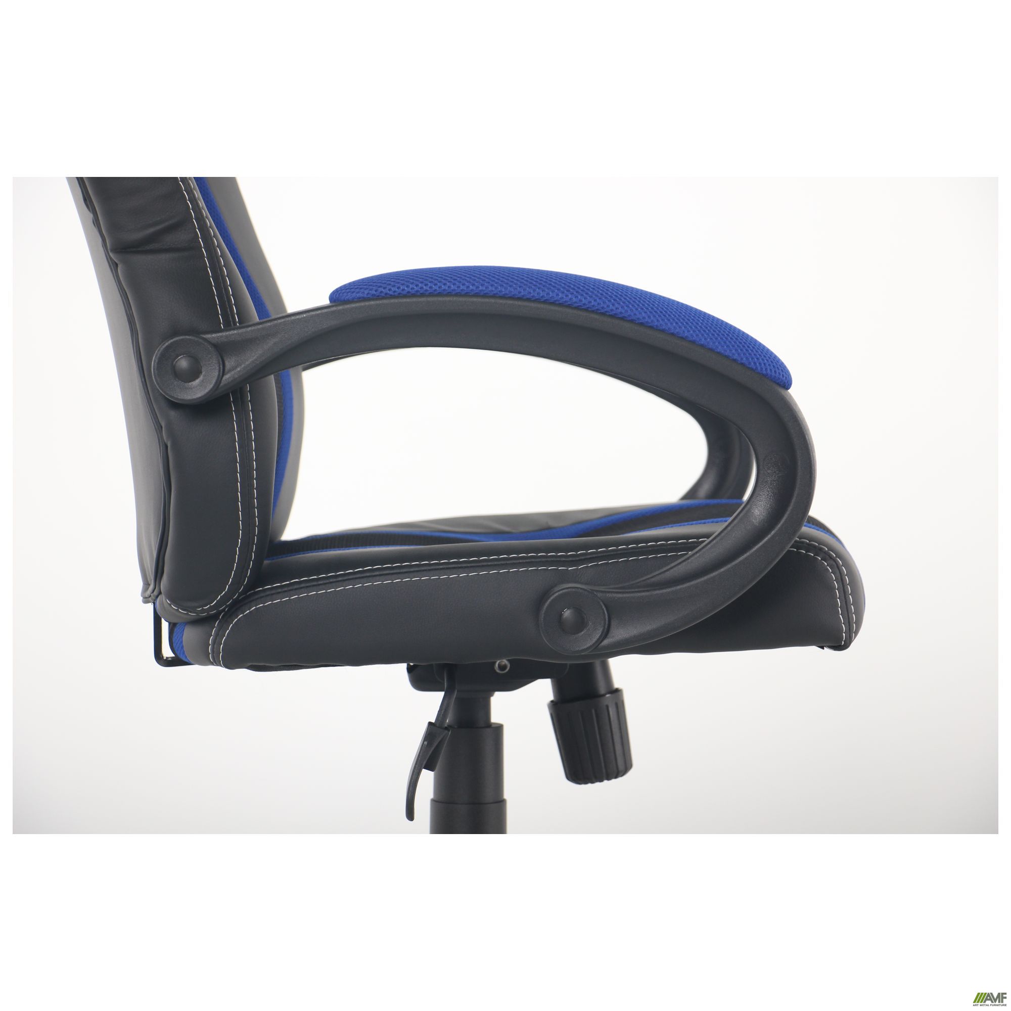 Фото 12 - Кресло Shift Неаполь N-20/Сетка черная, вставки Сетка синяя 