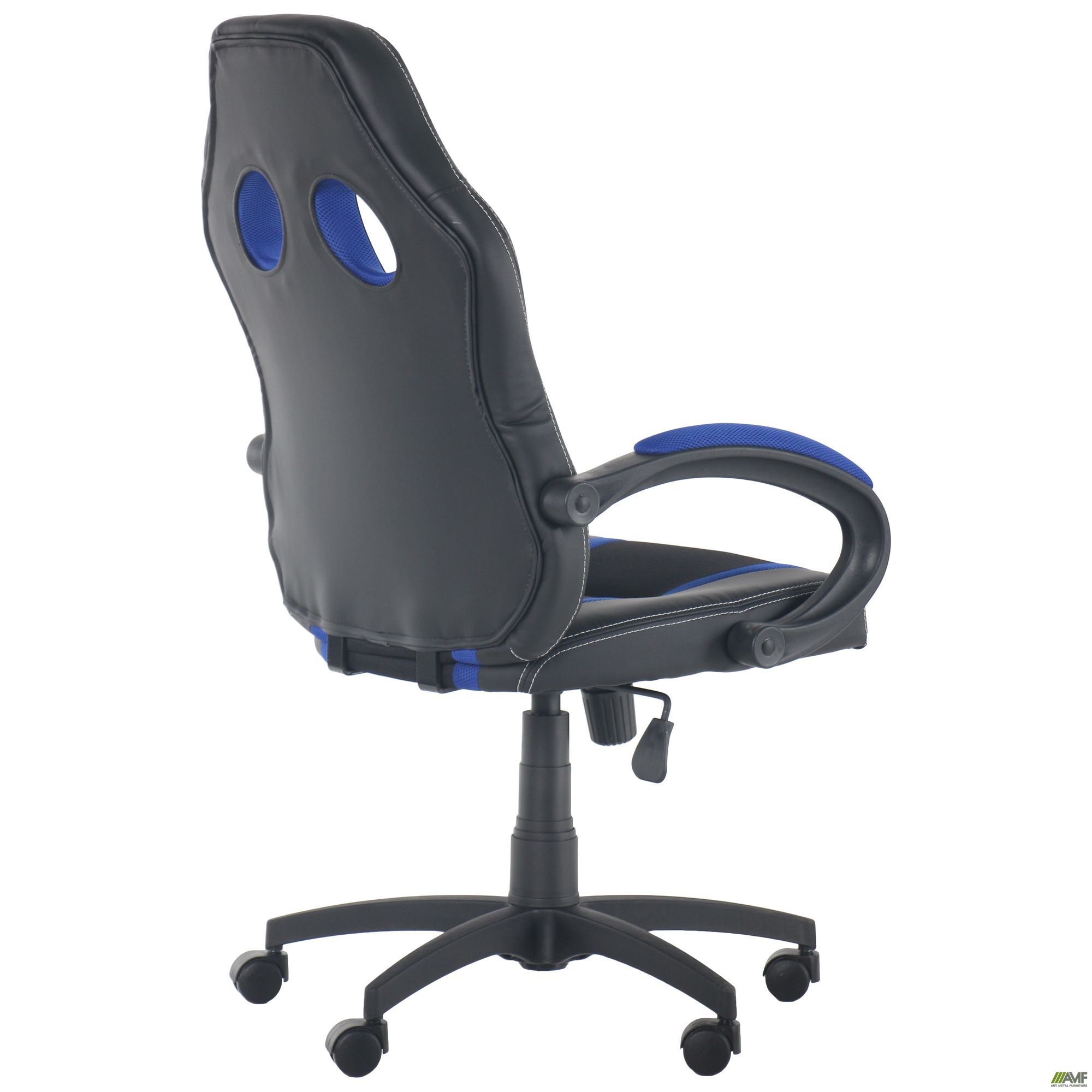 Фото 5 - Кресло Shift Неаполь N-20/Сетка черная, вставки Сетка синяя 