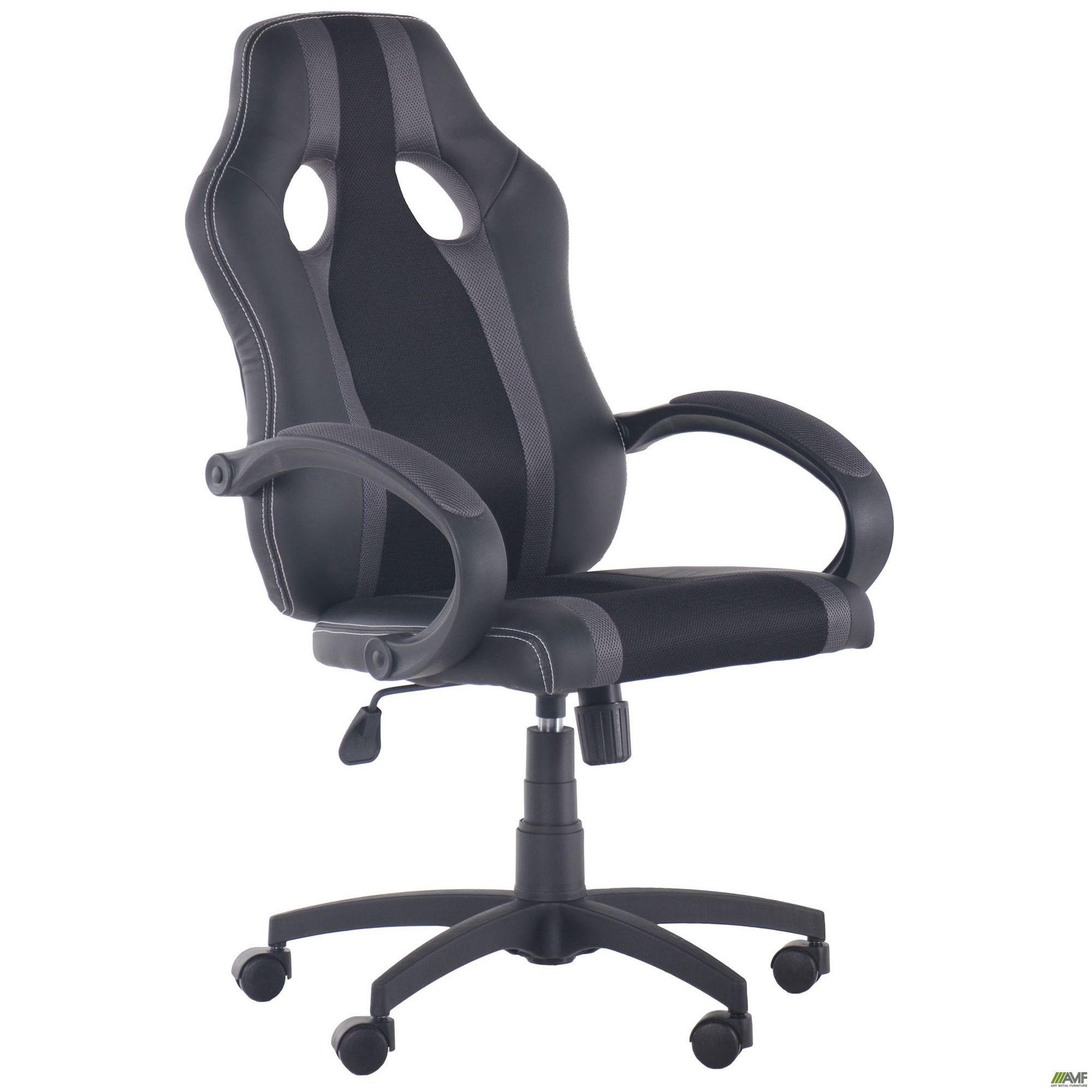 Фото 1 - Кресло Shift Неаполь N-20/Сетка черная, вставки Сетка серая 