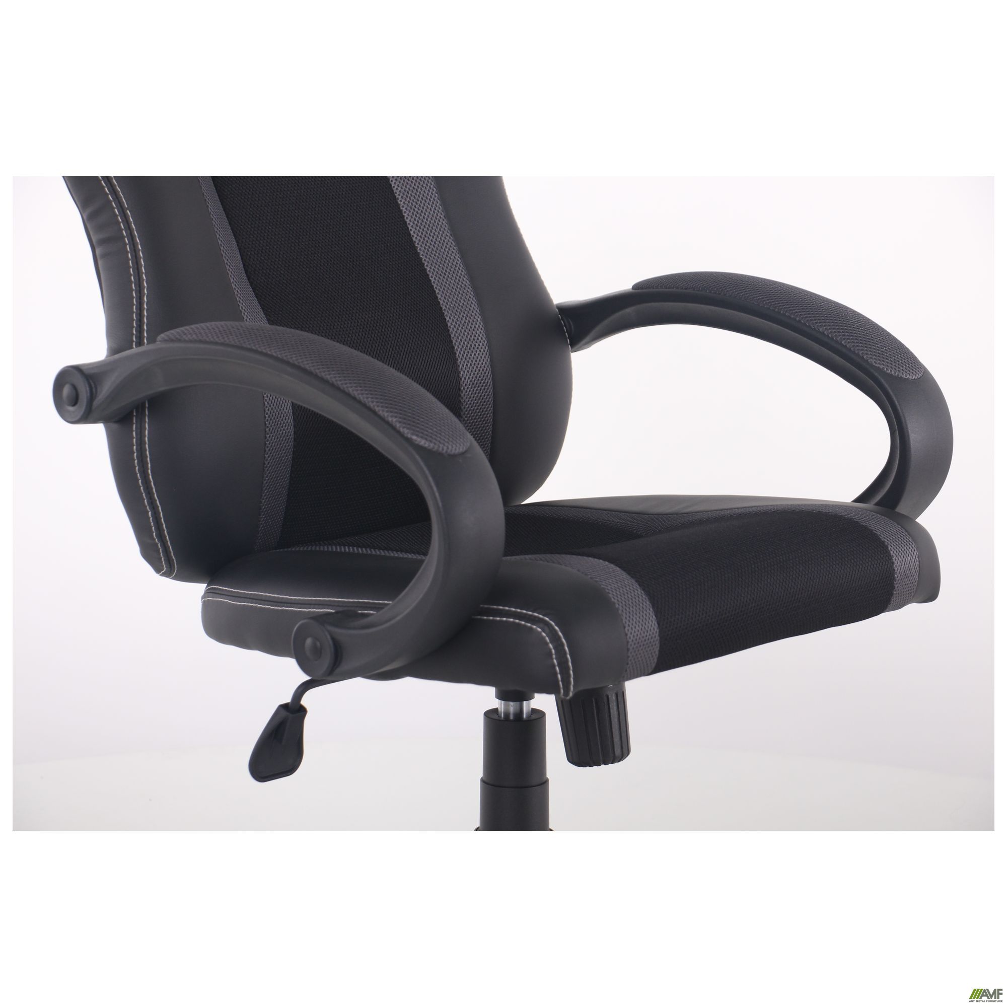 Фото 13 - Кресло Shift Неаполь N-20/Сетка черная, вставки Сетка серая 