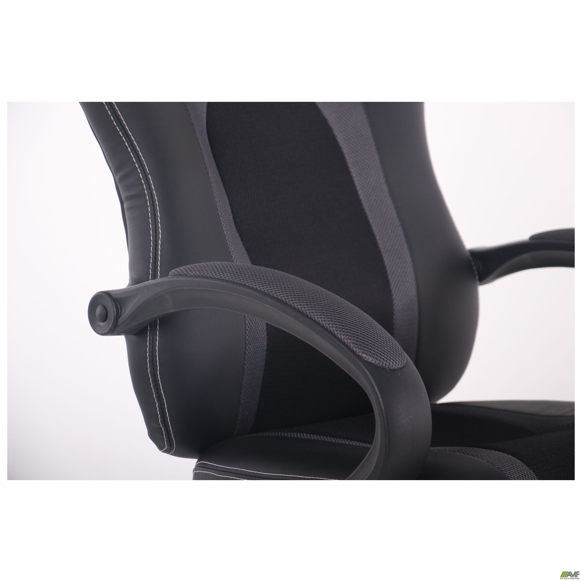 Фото 14 - Крісло Shift Неаполь N-20/Сітка чорна, вставки Сітка сіра 