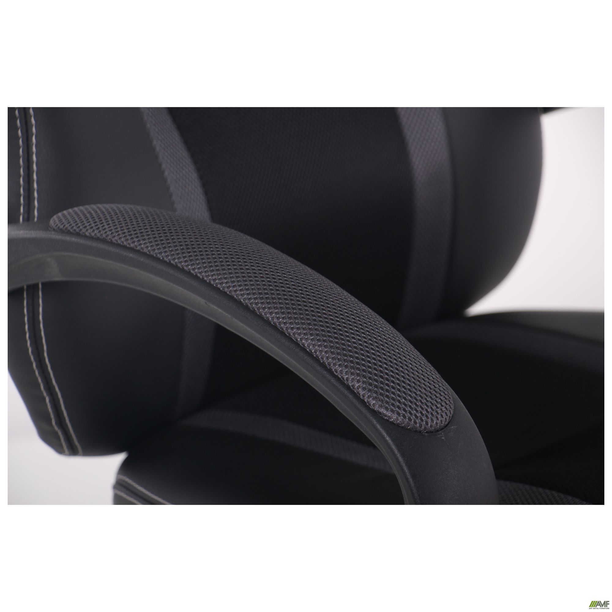 Фото 15 - Кресло Shift Неаполь N-20/Сетка черная, вставки Сетка серая 