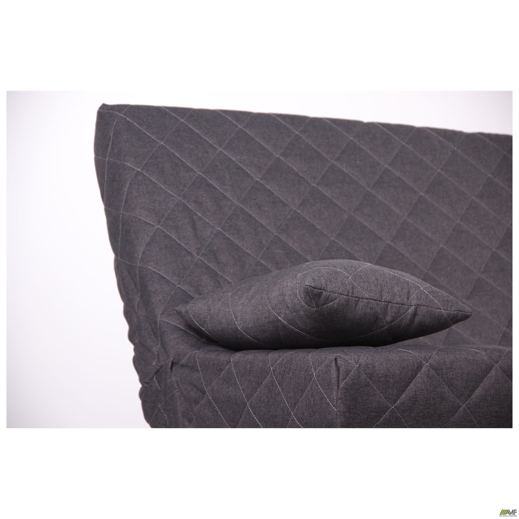 Фото 14 - Диван Ньюс механизм клик-кляк Саванна Нова 14 DK. Grey с двумя подушками со штрихкодом EAN 