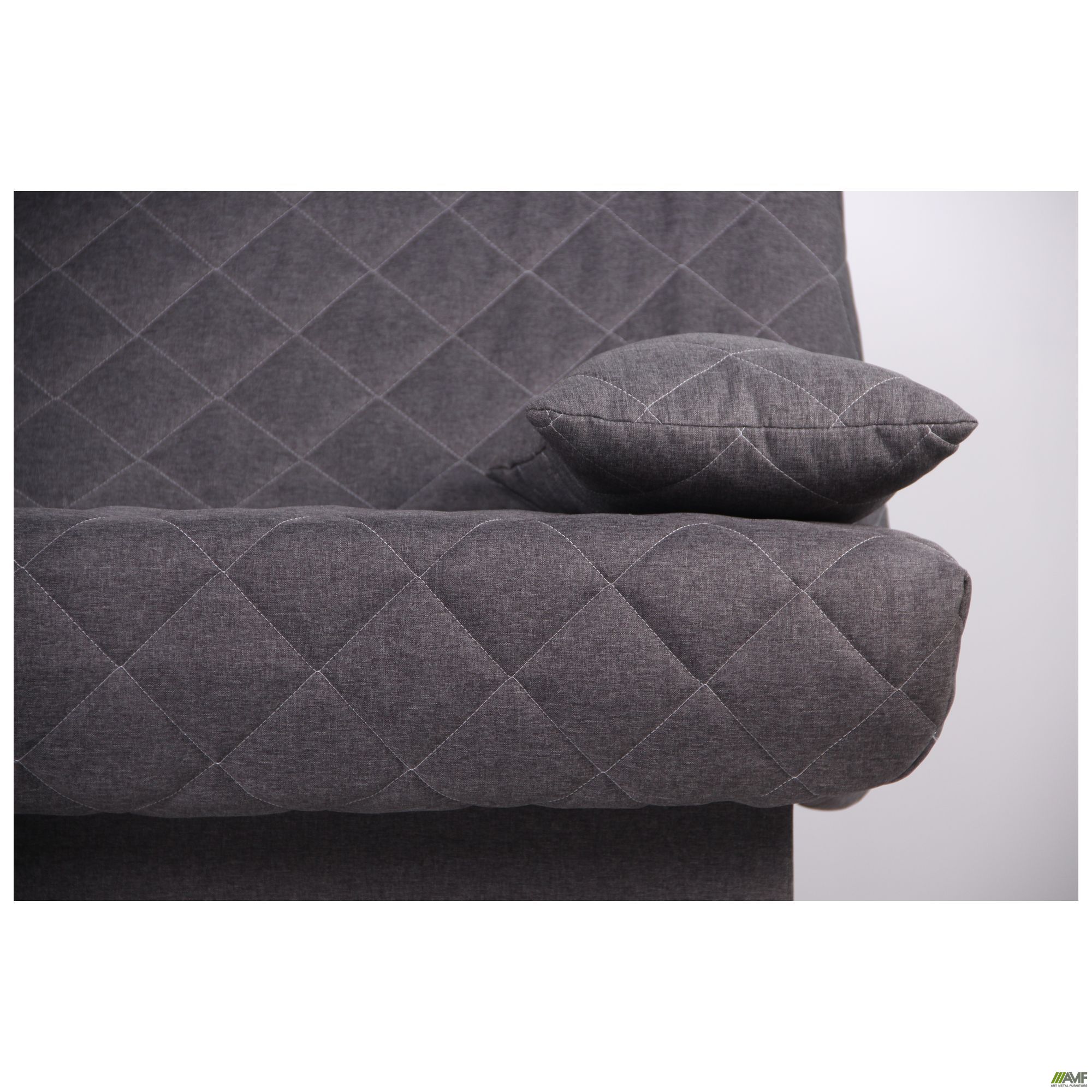 Фото 10 - Диван Ньюс механизм клик-кляк Саванна Нова 14 DK. Grey с двумя подушками со штрихкодом EAN 