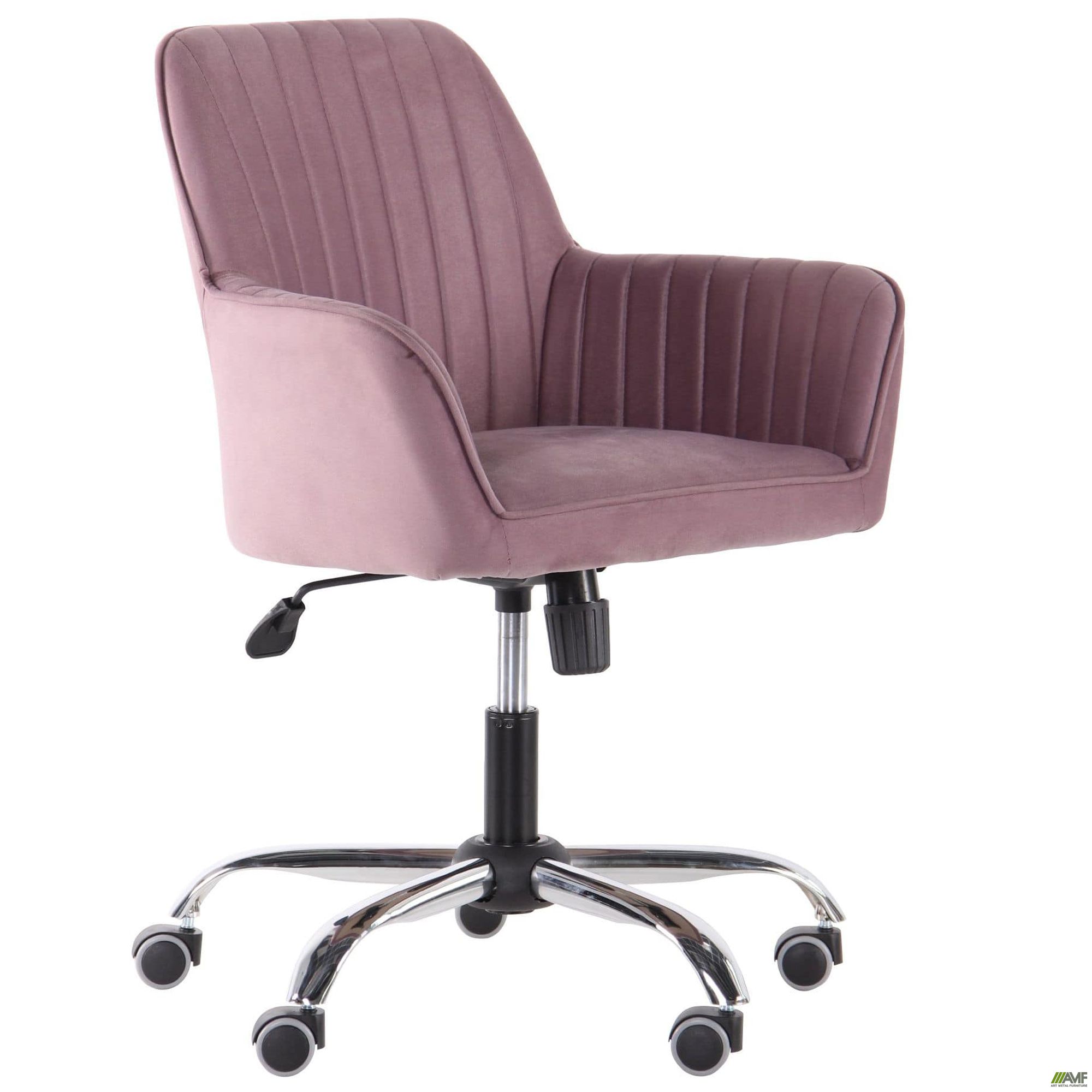 Фото 2 - Кресло Аспен хром ткань Flox 77 лиловый со штрихкодом EAN 