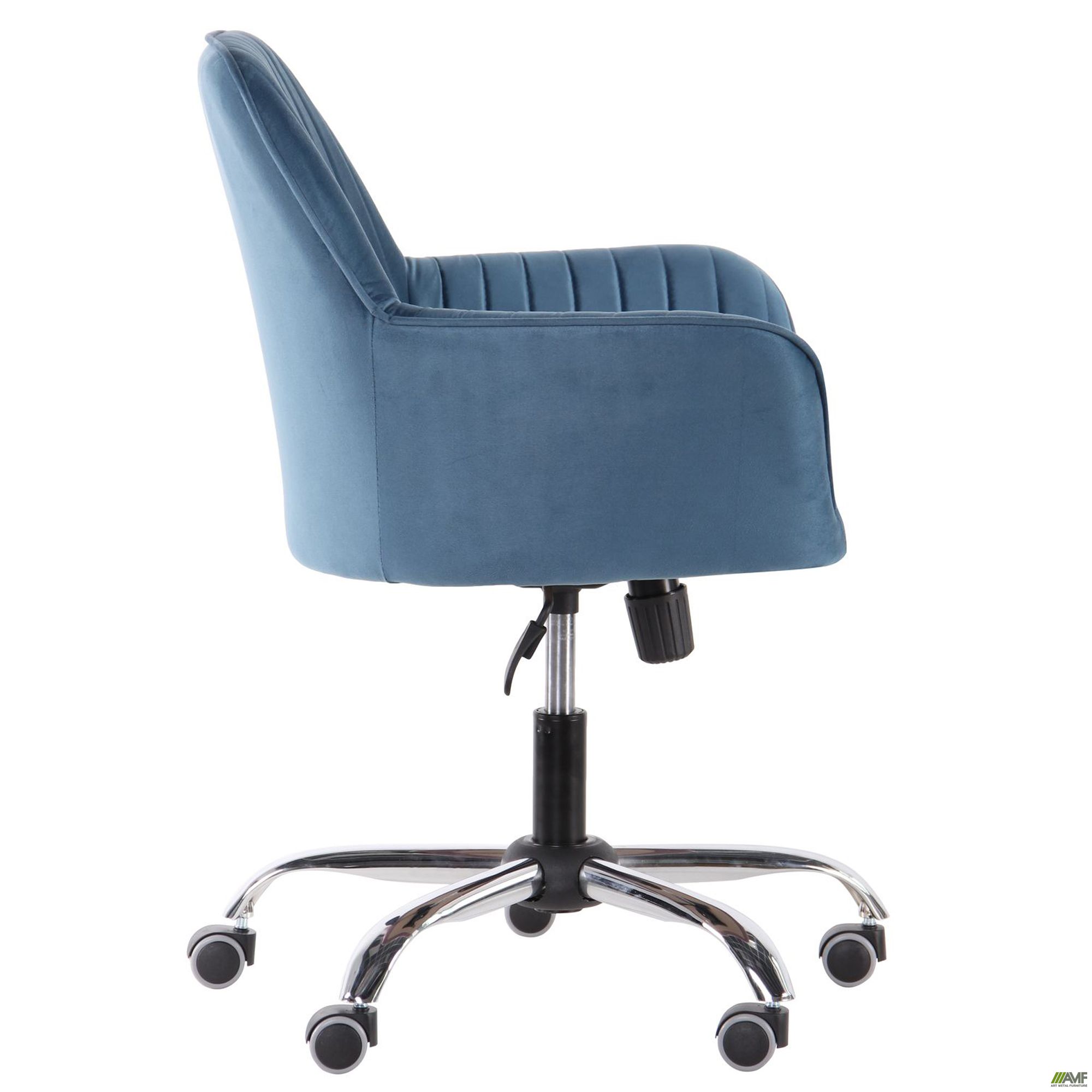 Фото 5 - Кресло Аспен хром ткань Flox 85 синий со штрихкодом EAN 