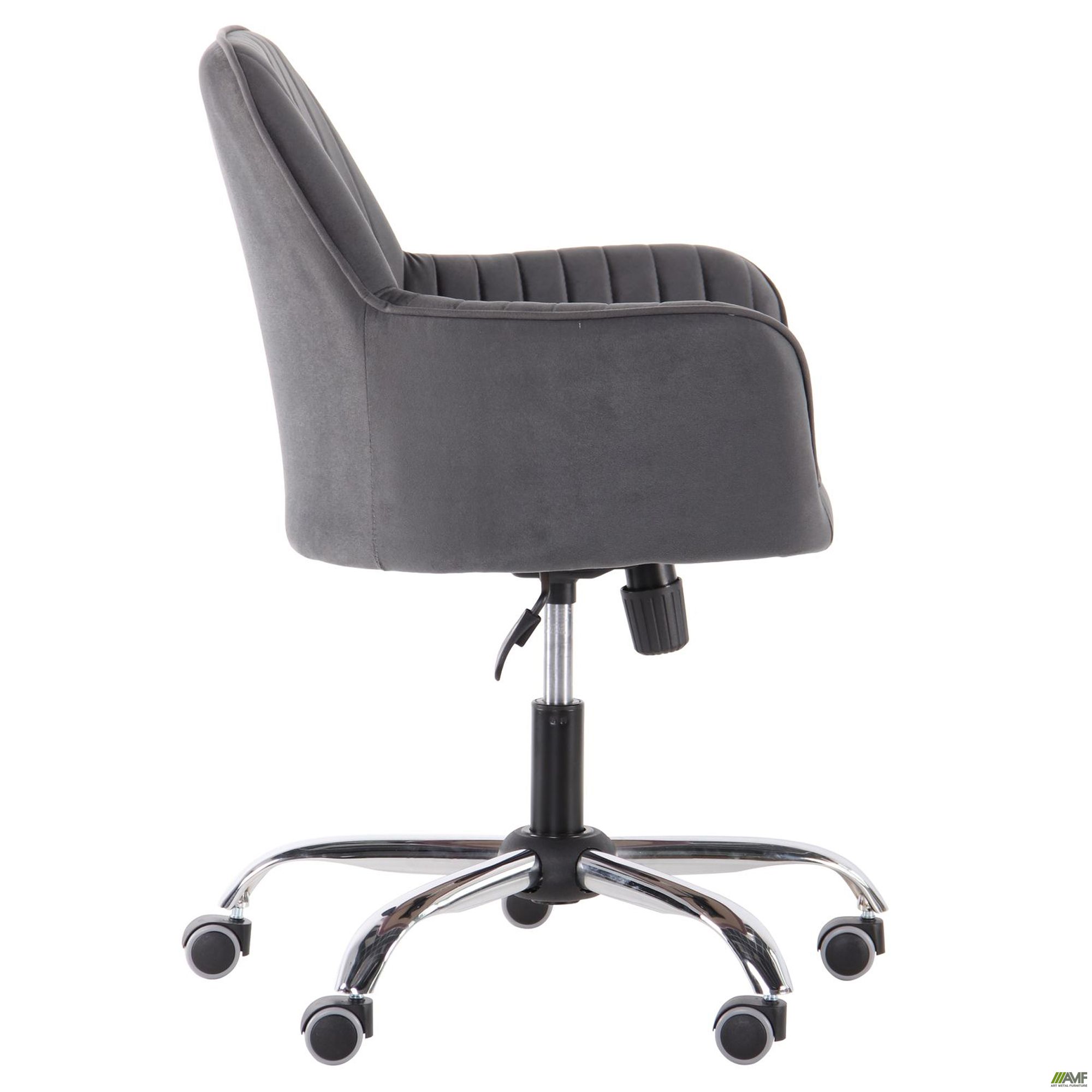 Фото 5 - Кресло Аспен хром ткань Flox 95 серый со штрихкодом EAN 