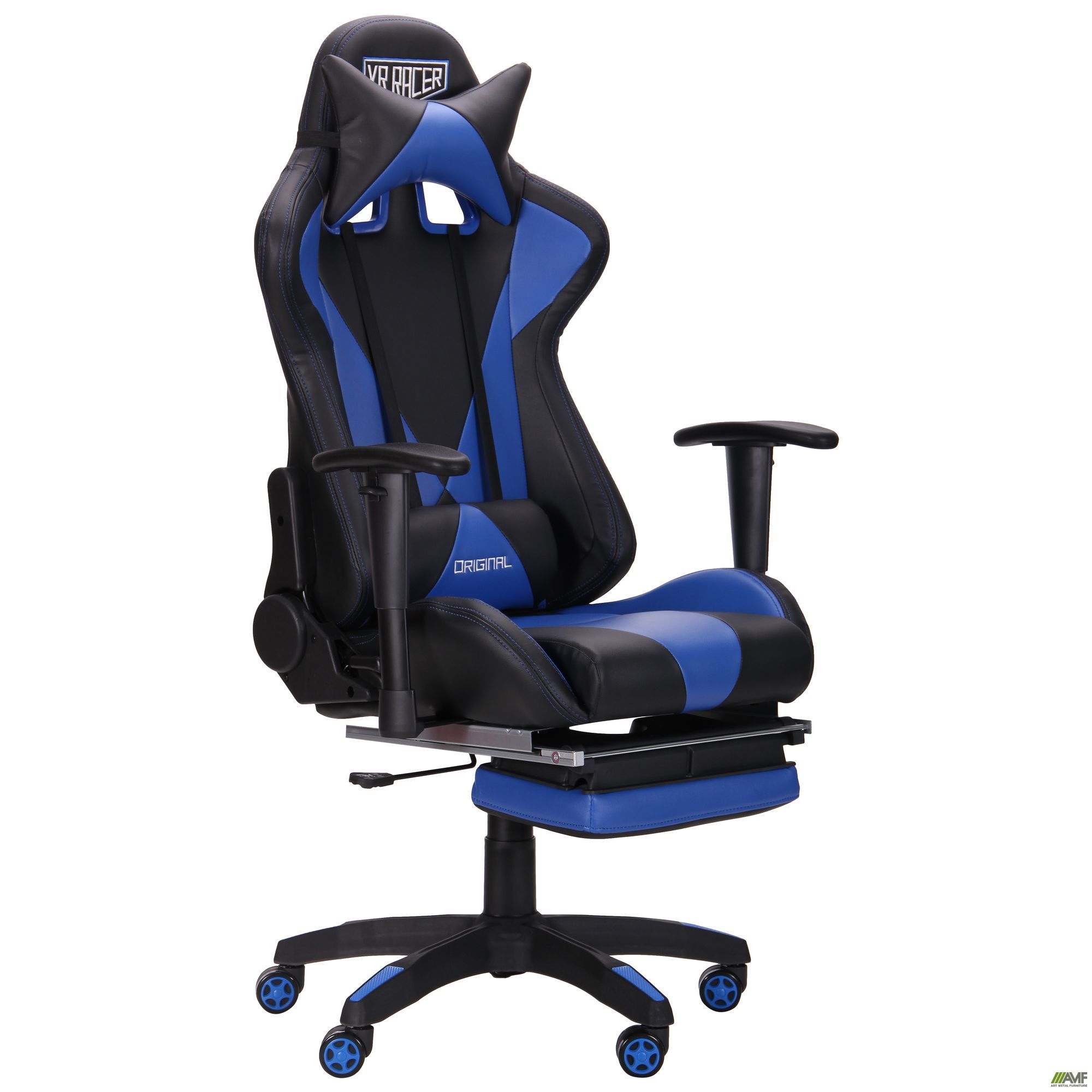 Фото 2 - Кресло VR Racer Magnus черный/синий 