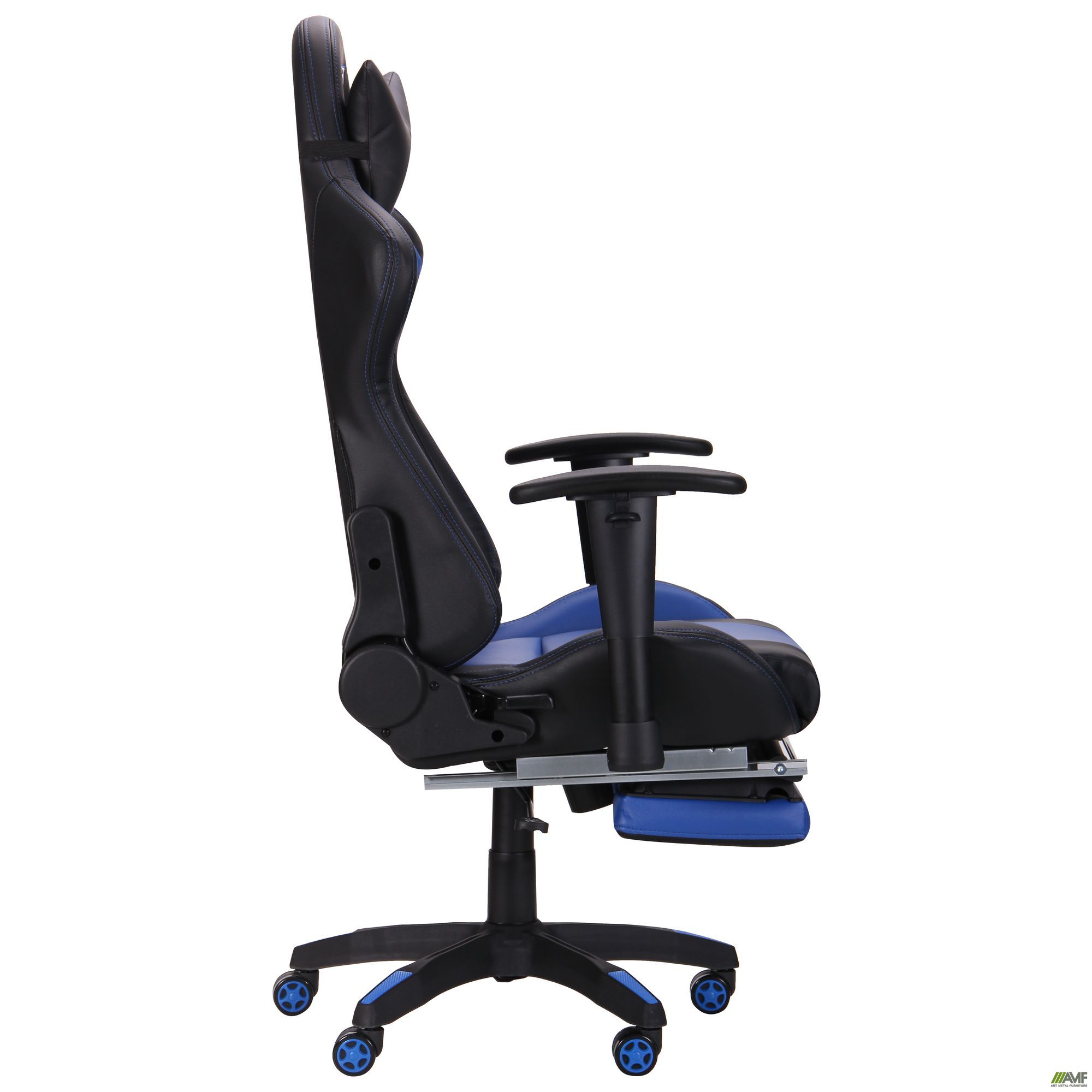 Фото 3 - Кресло VR Racer Magnus черный/синий 