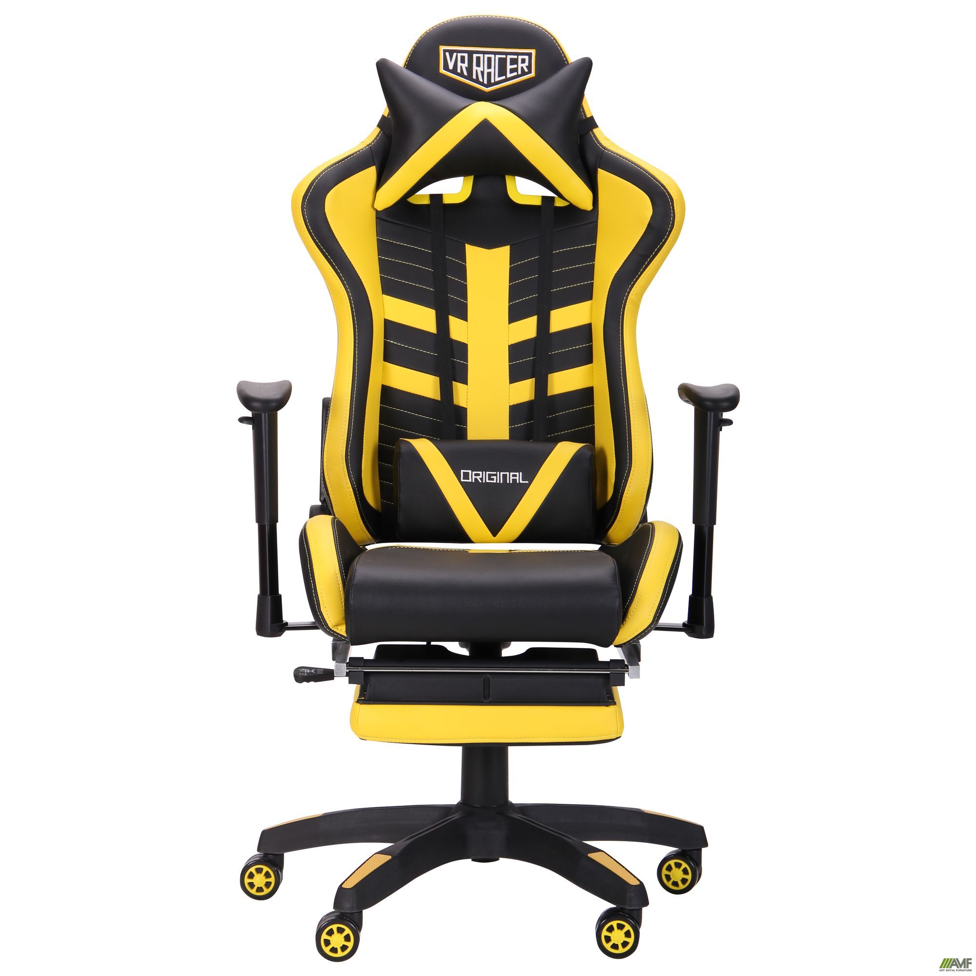 Фото 4 - Кресло VR Racer BattleBee черный/желтый 