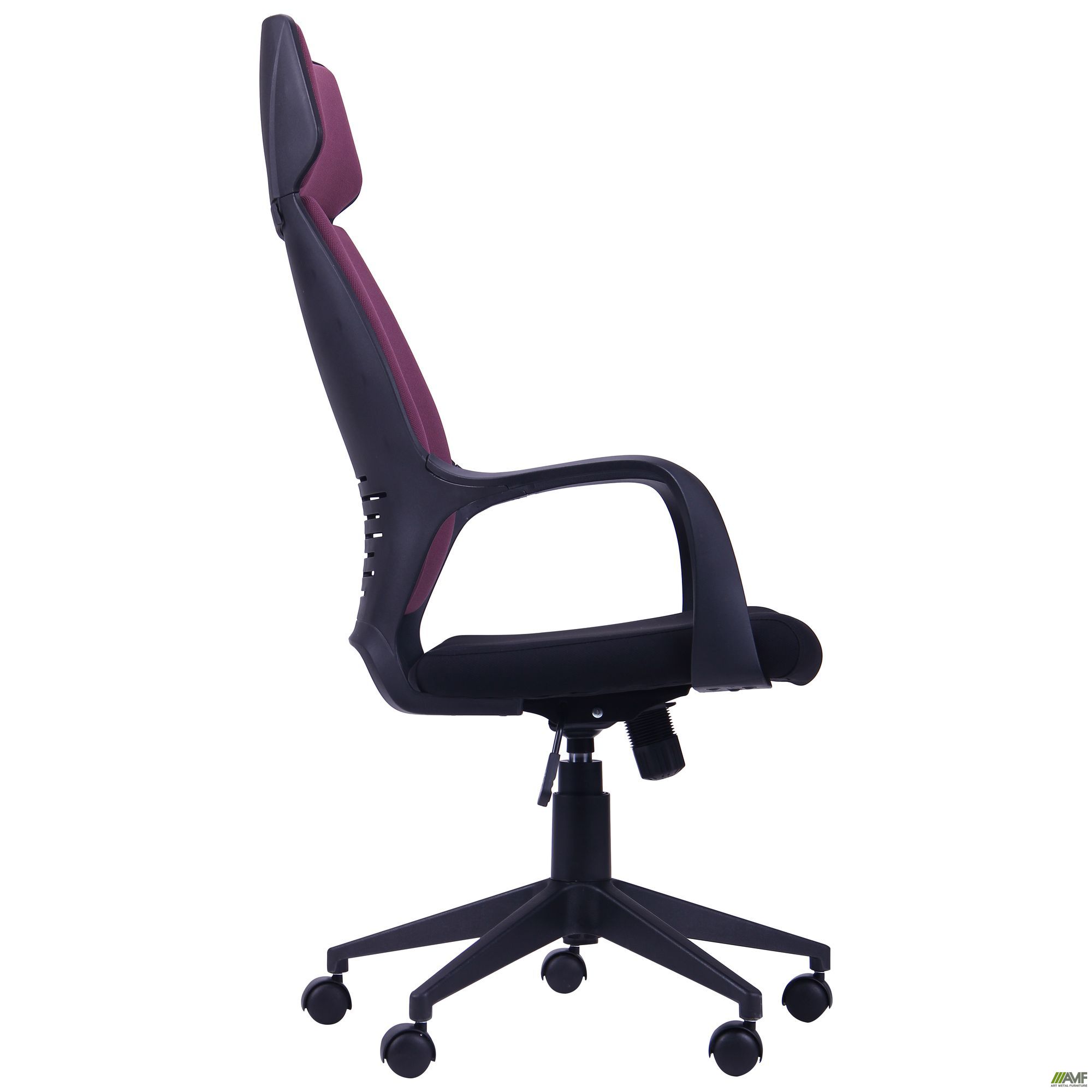 Фото 2 - Кресло Concept черный, тк.пурпурный 