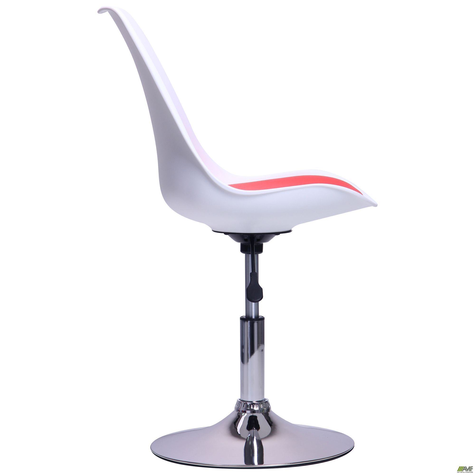 Фото 3 - Барный стул Aster chrome белый+красный 