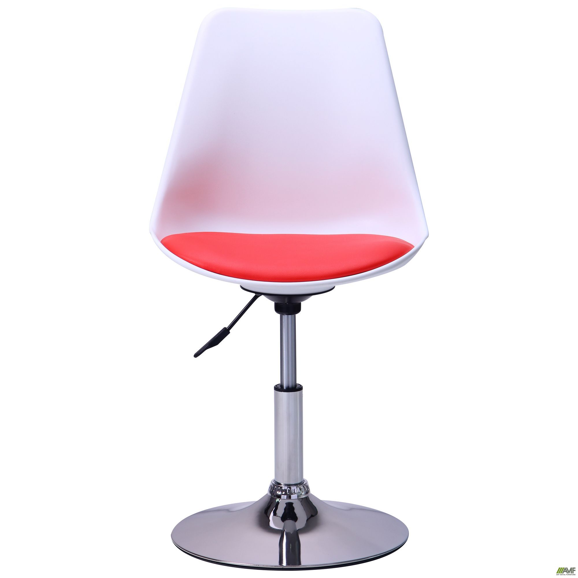 Фото 4 - Барный стул Aster chrome белый+красный 