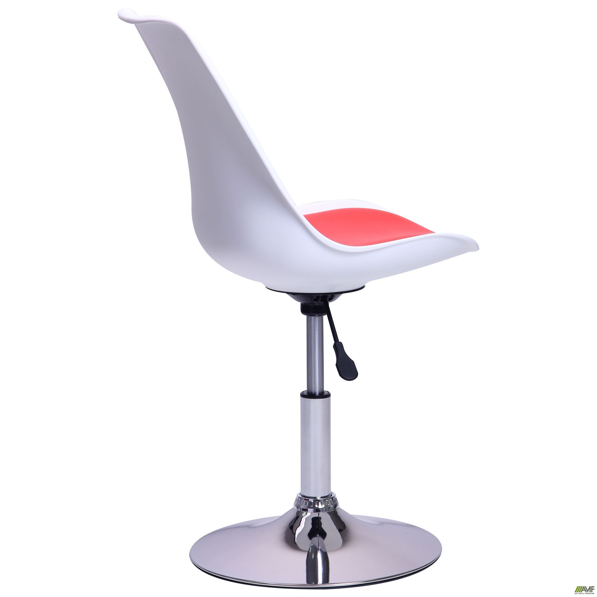Фото 5 - Барный стул Aster chrome белый+красный 