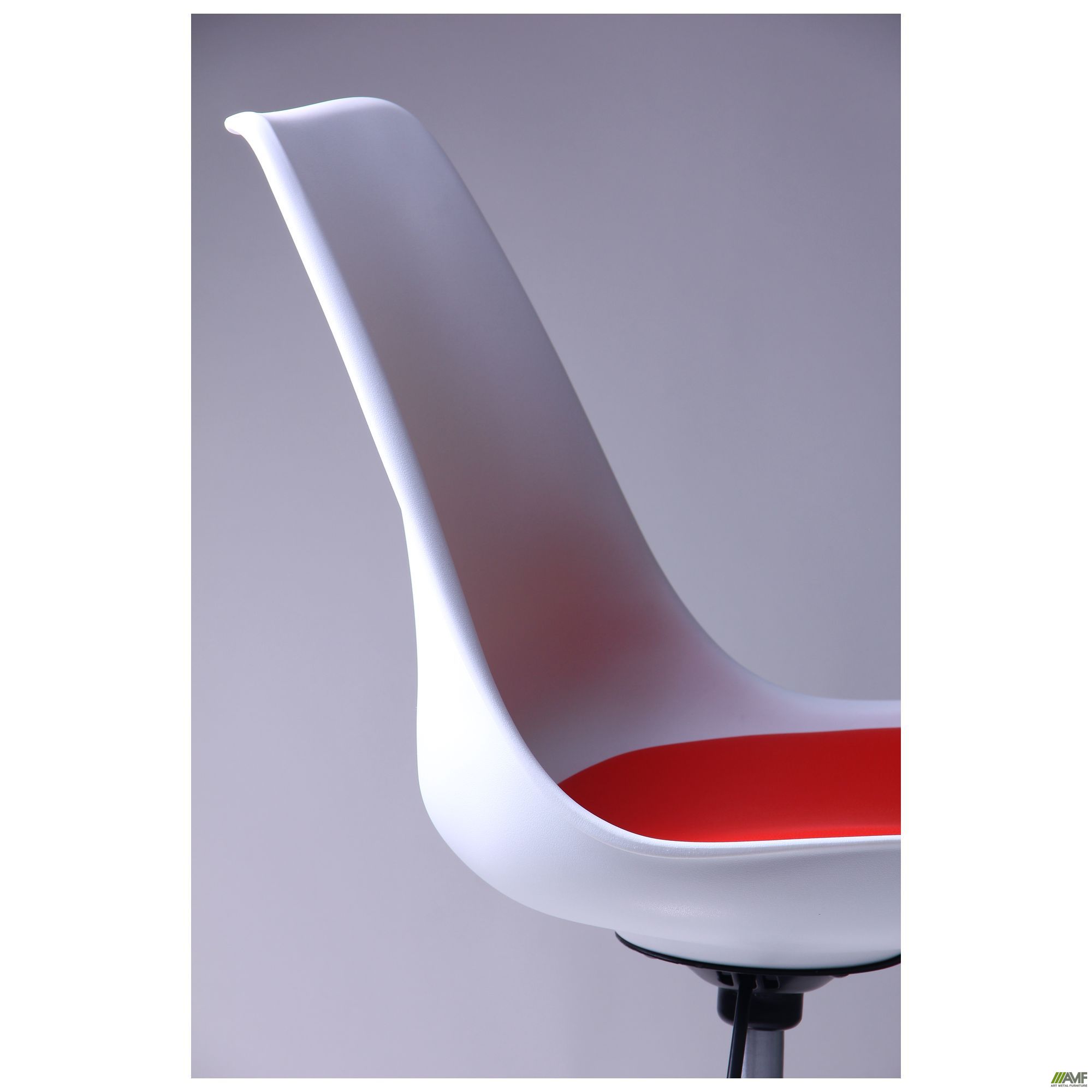 Фото 8 - Барный стул Aster chrome белый+красный 