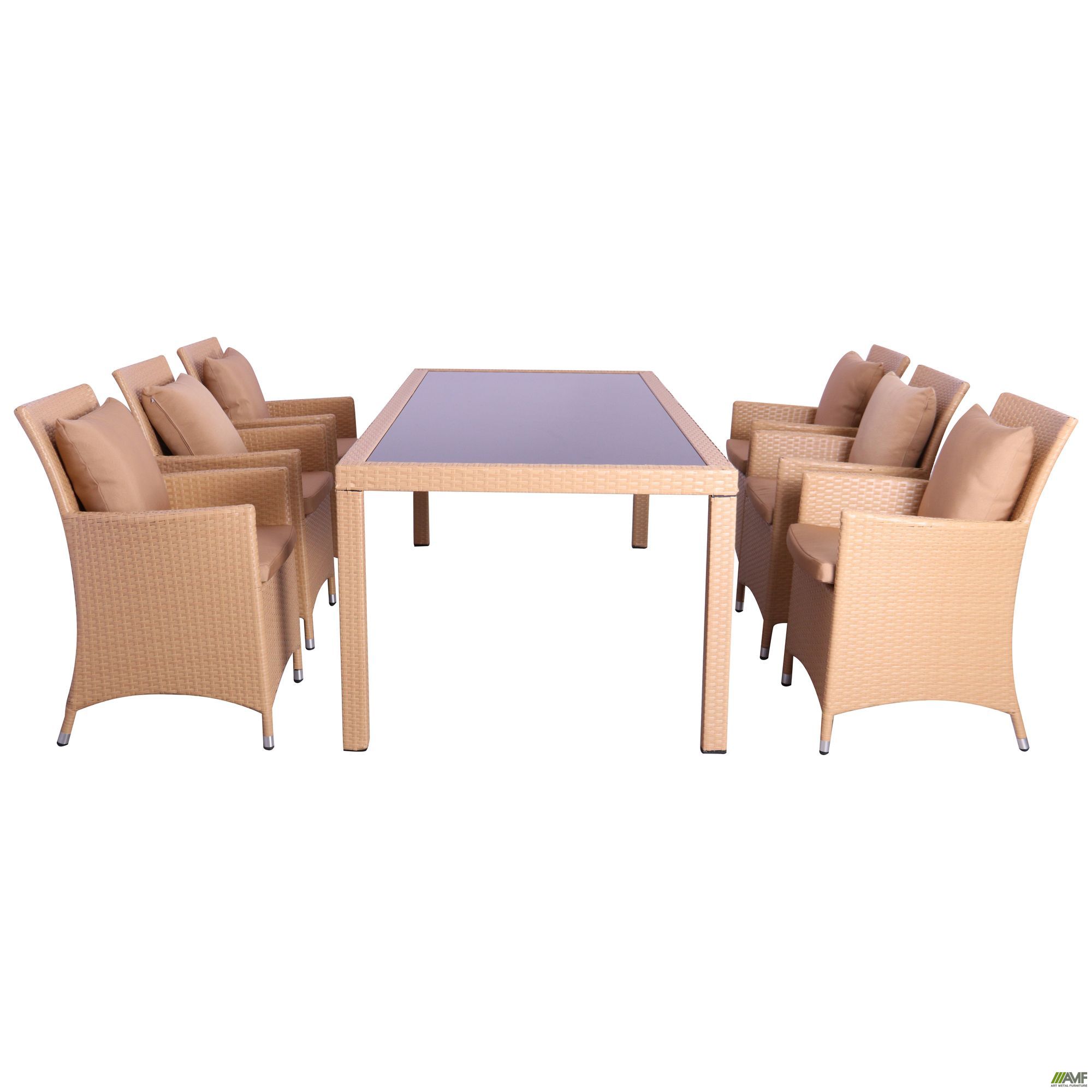 Фото 1 - Комплект мебели Samana-6 из ротанга Elit (SC-8849) Sand AM3041 ткань A14203 
