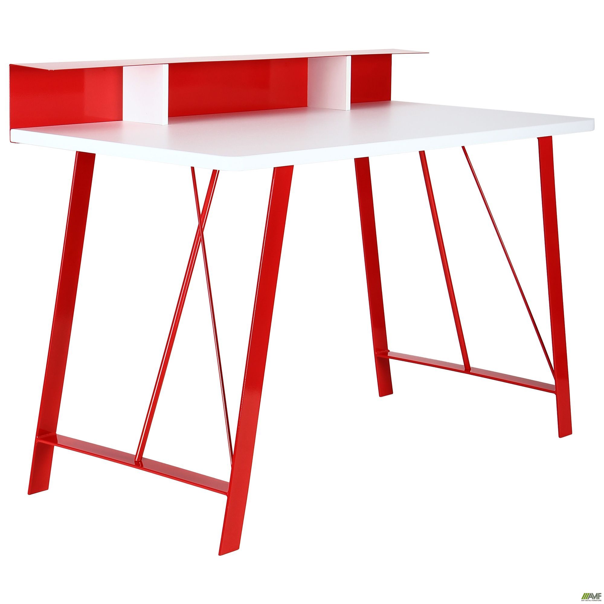 Фото 2 - Комп'ютерний стіл Mayakovsky ST-S1803 1200*600*865 червоний 9898/білий F123 