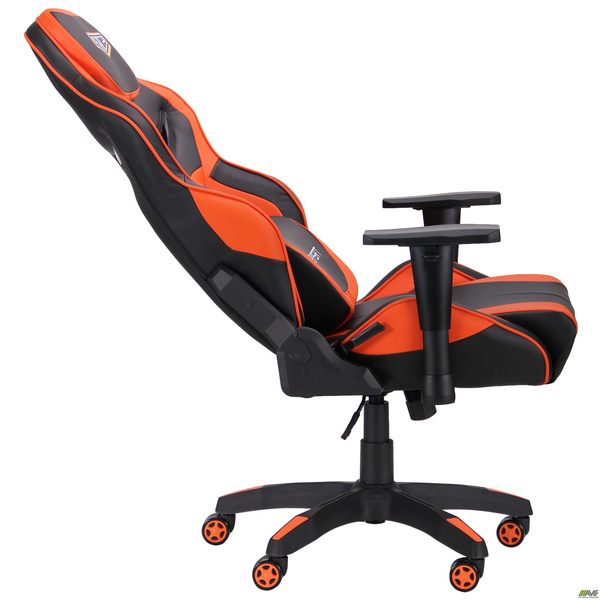 Фото 6 - Кресло VR Racer Expert Genius черный/оранжевый 