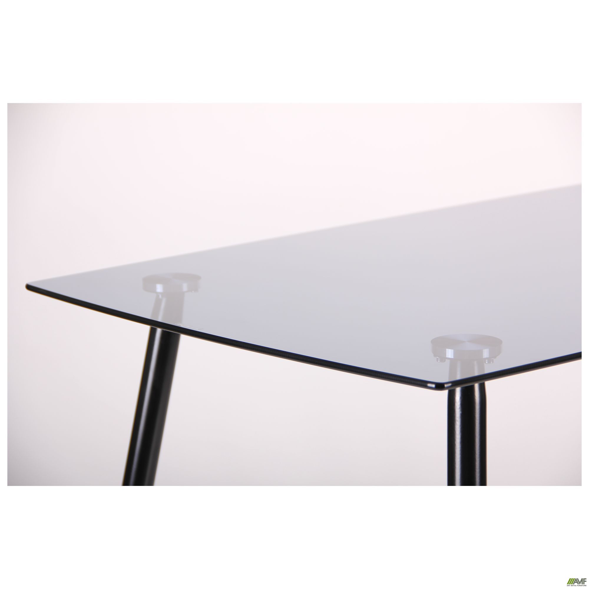 Фото 7 - Стол обеденный Умберто черный/стекло тонированное серое 