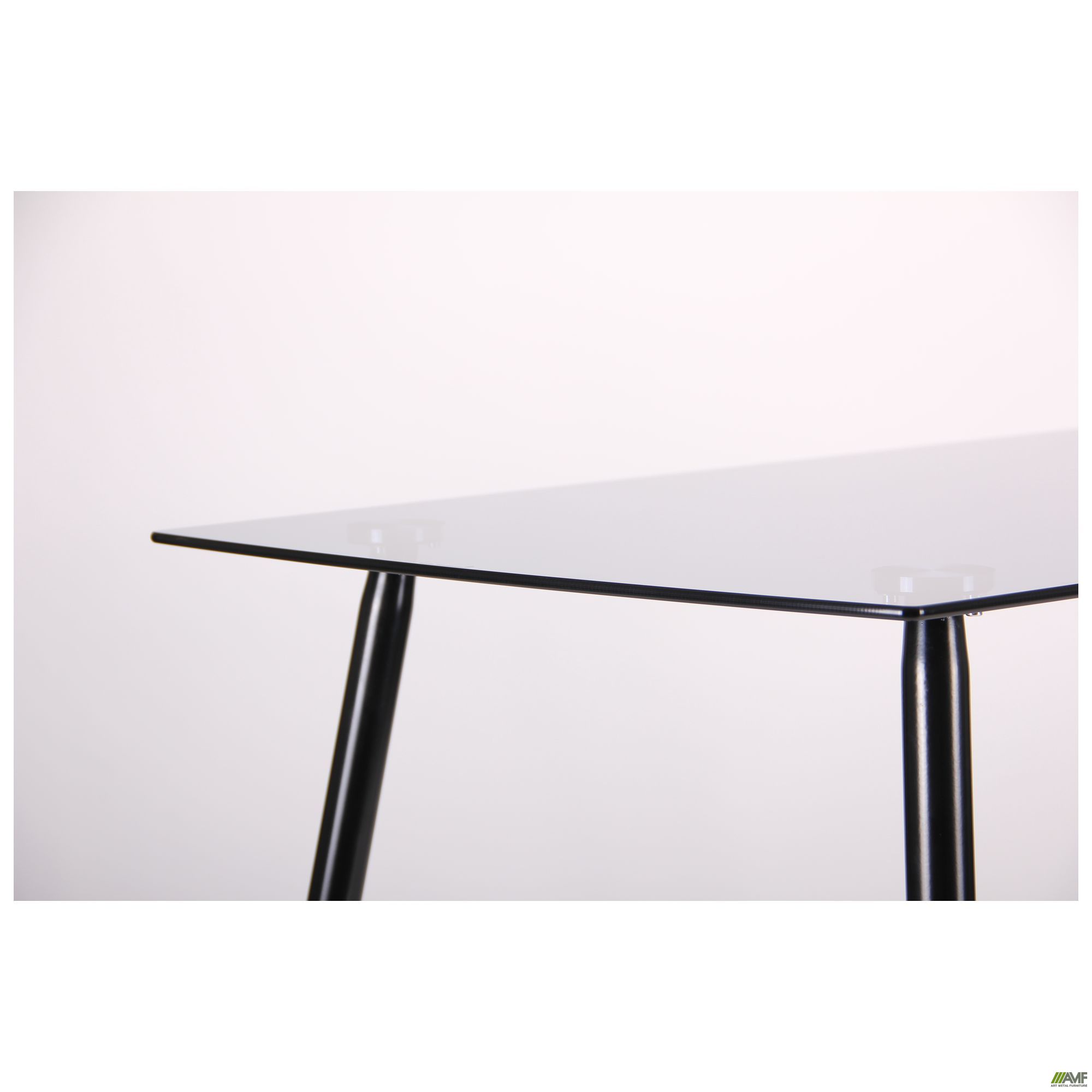 Фото 8 - Стол обеденный Умберто черный/стекло тонированное серое 